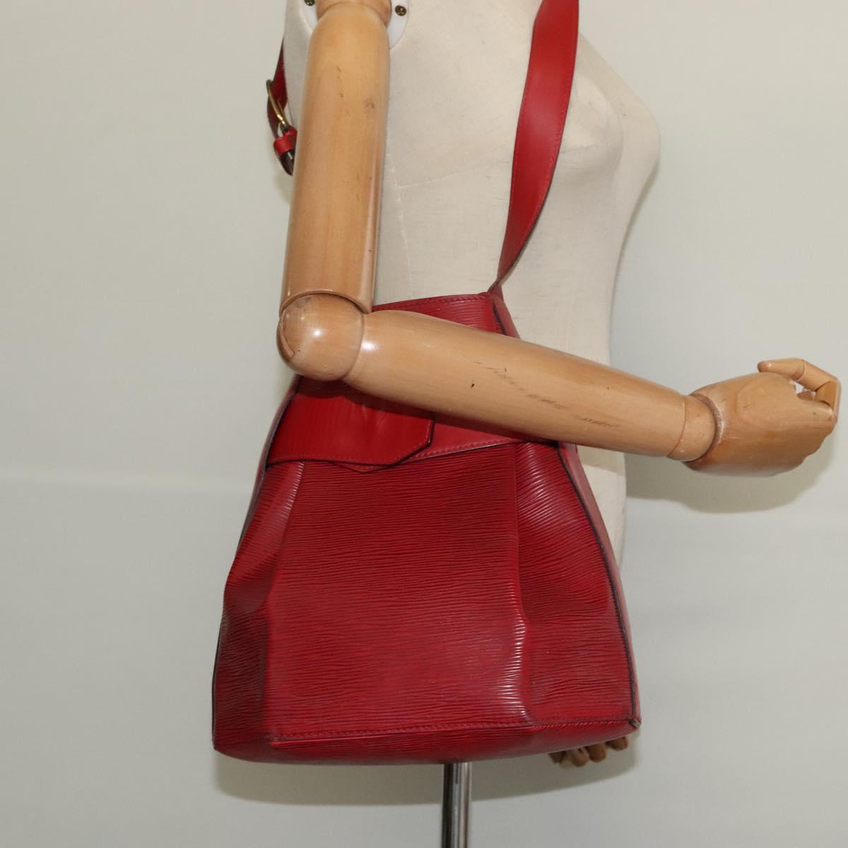 LOUIS VUITTON Epi Sac Depaule PM Shoulder Bag Red M80207 LV Auth bs24723