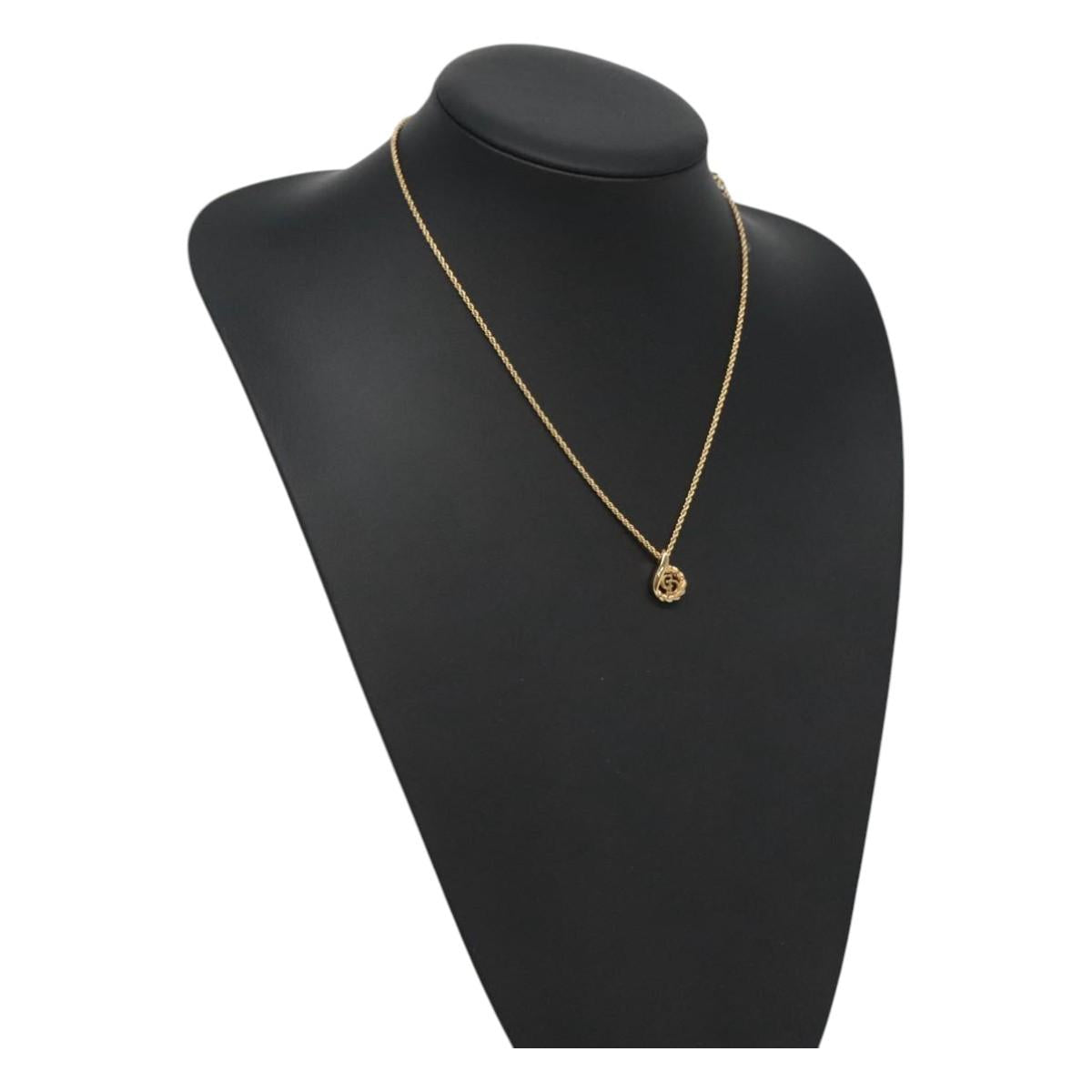 Christian Dior Necklace metal Gold Auth bs24728