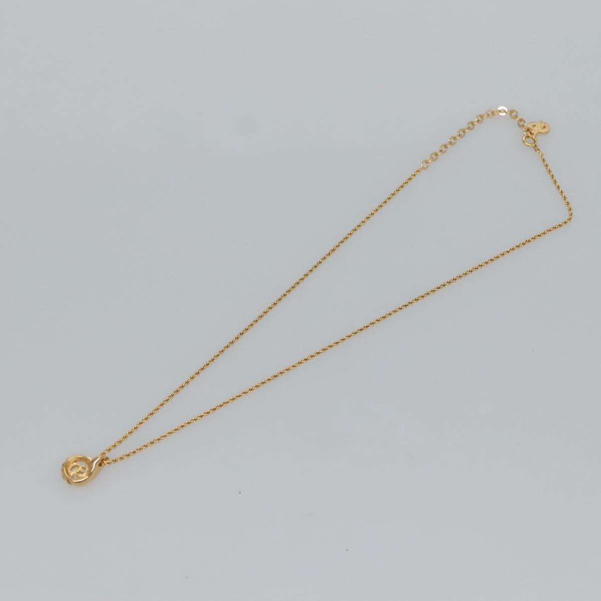 Christian Dior Necklace metal Gold Auth bs24728