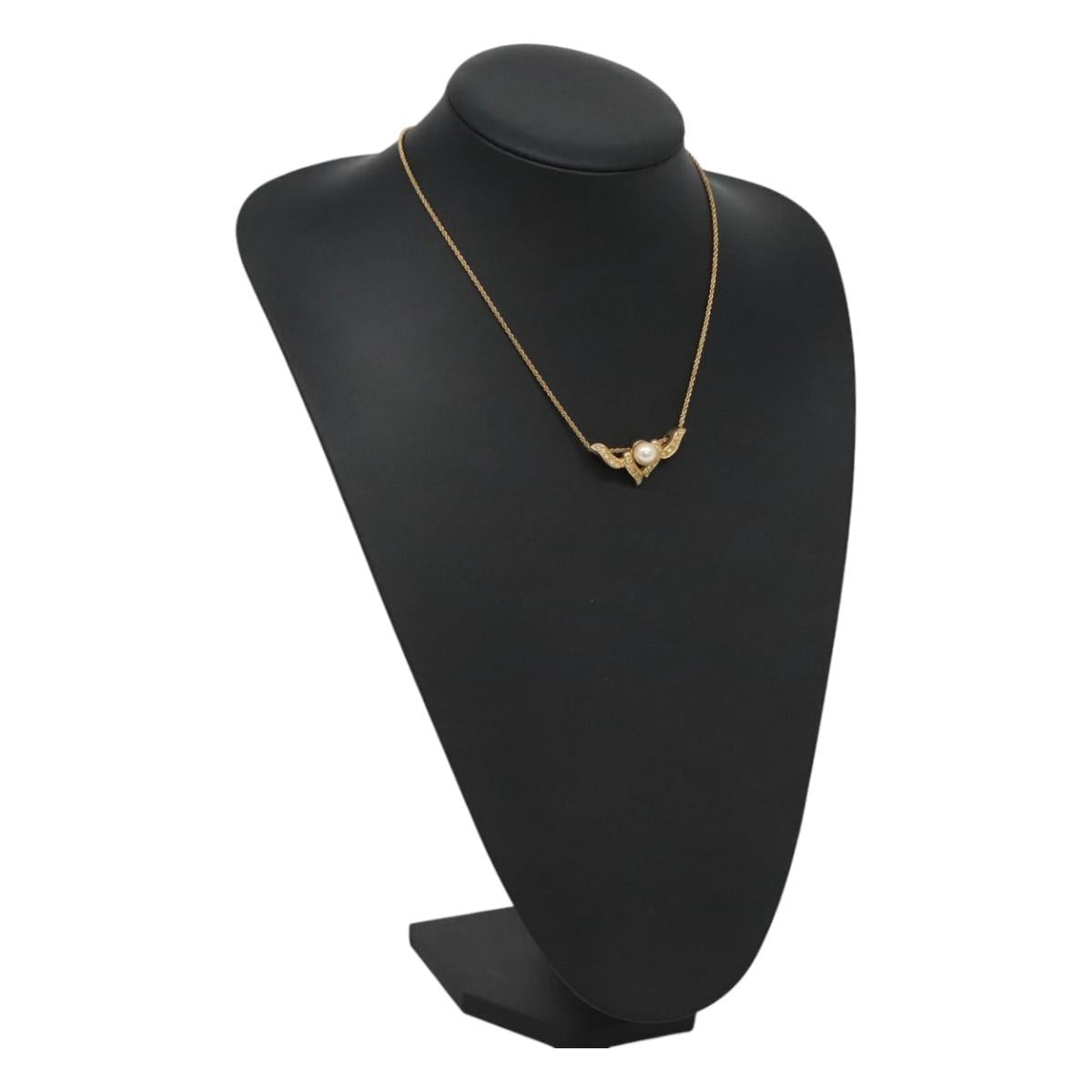 Christian Dior Necklace metal Gold Auth bs24729