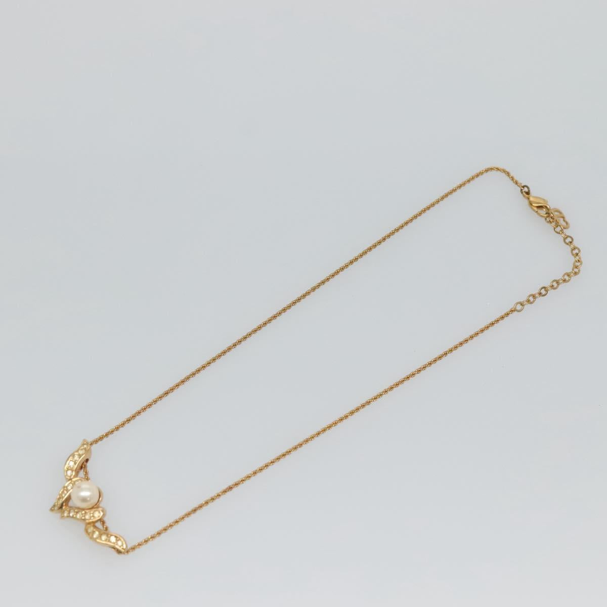 Christian Dior Necklace metal Gold Auth bs24729