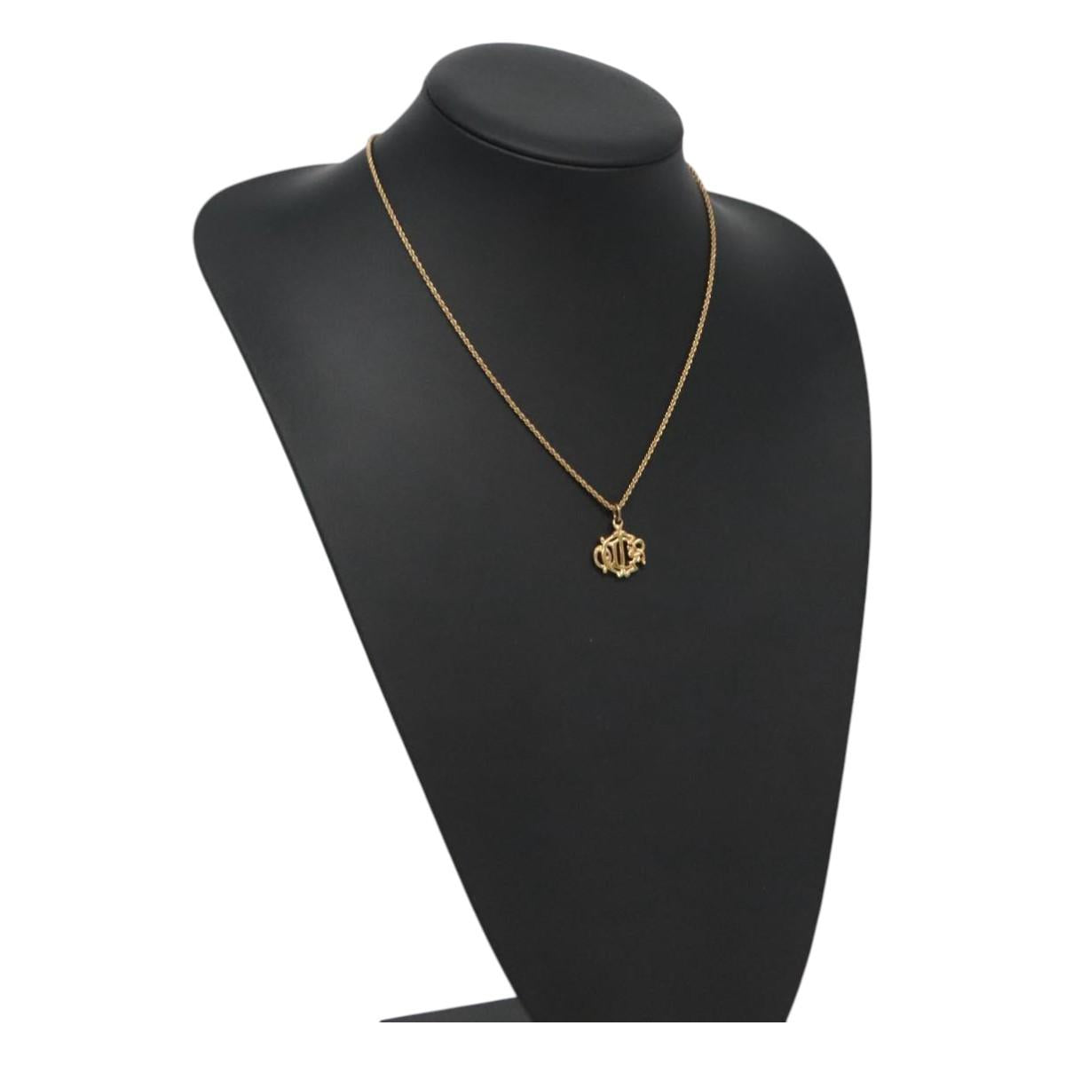 Christian Dior Necklace metal Gold Auth bs24730