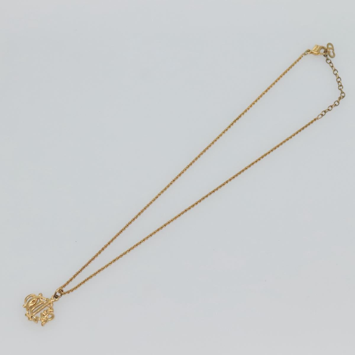 Christian Dior Necklace metal Gold Auth bs24730