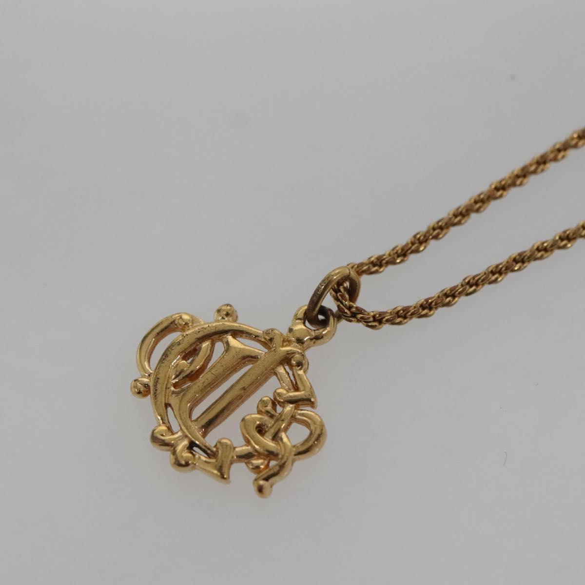 Christian Dior Necklace metal Gold Auth bs24730