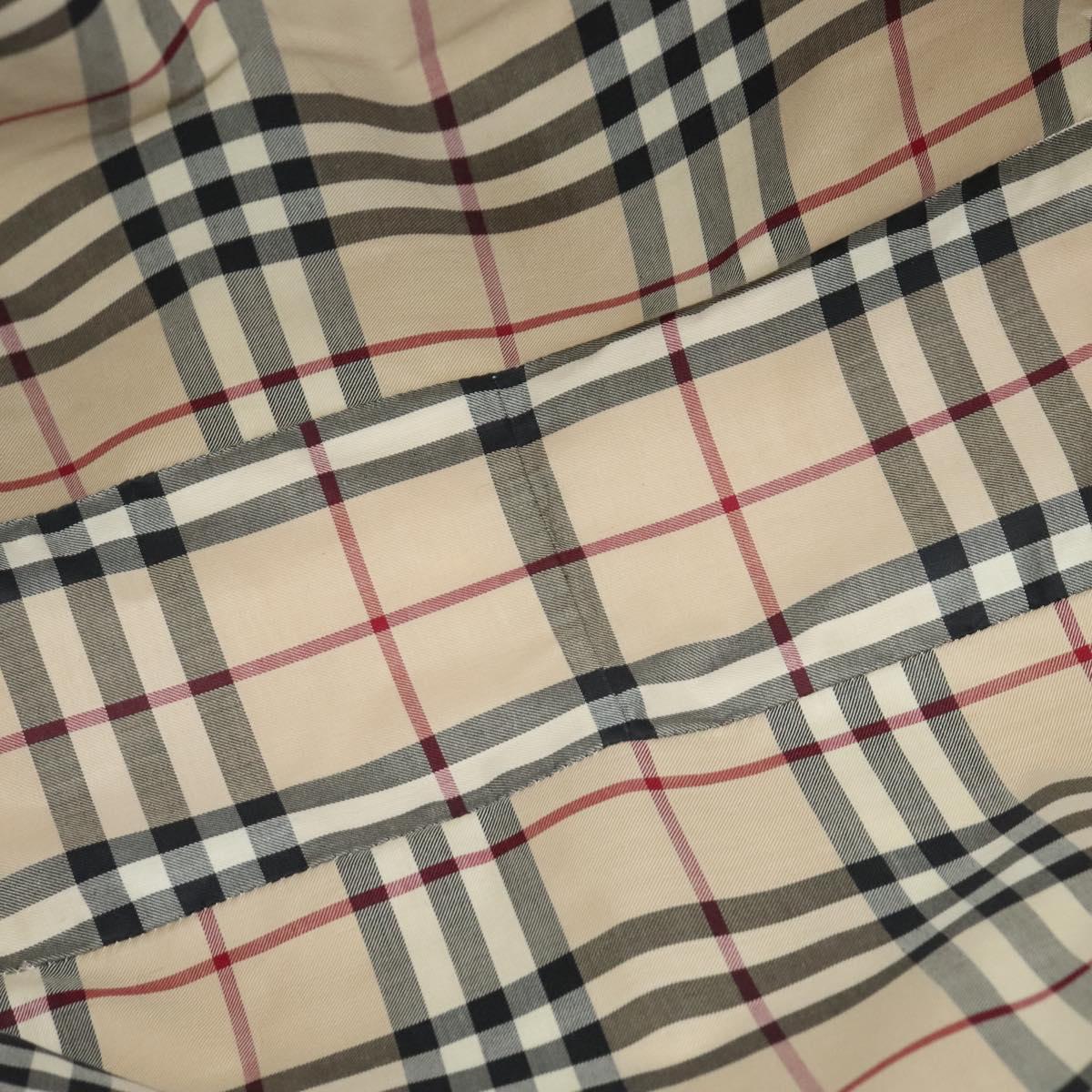 BURBERRY Tote Bag Leather Blue Silver Auth bs24752