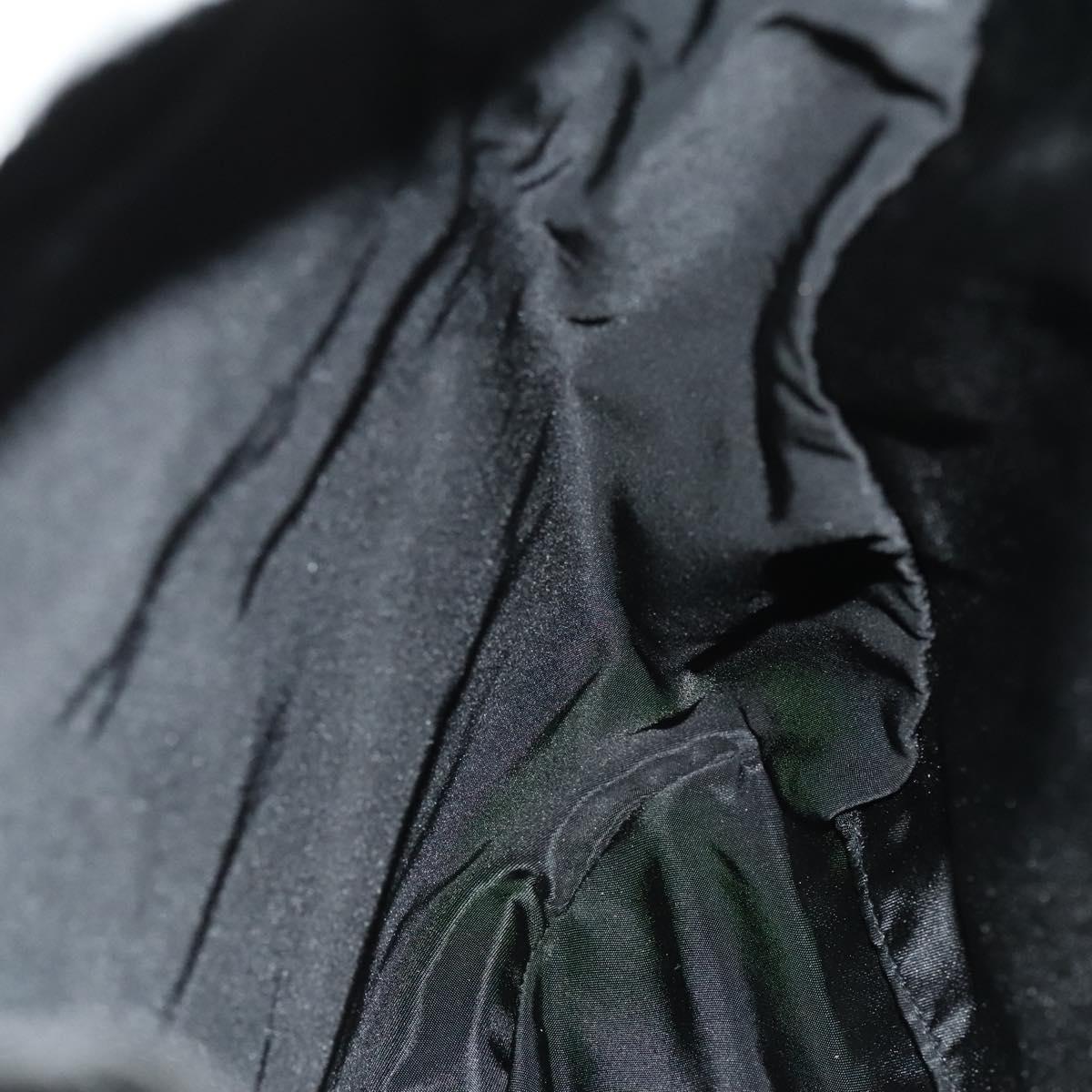 ETRO Backpack Nylon Silver Black Auth bs24801