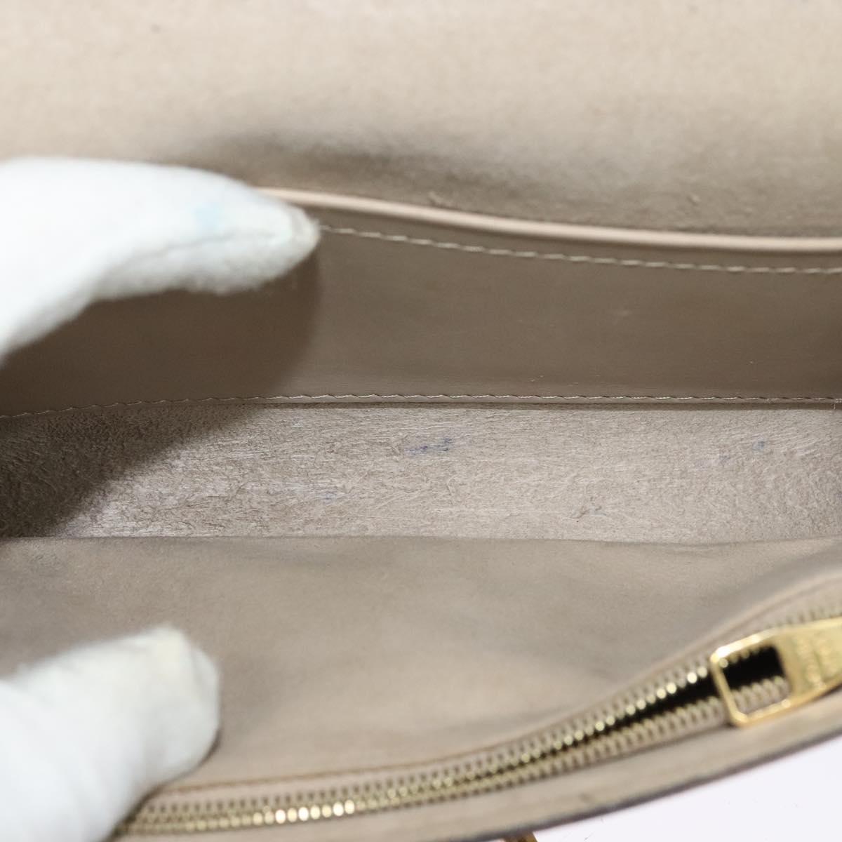 LOUIS VUITTON Pochette Louise GM Shoulder Bag Leather Beige M51632 Auth bs24820