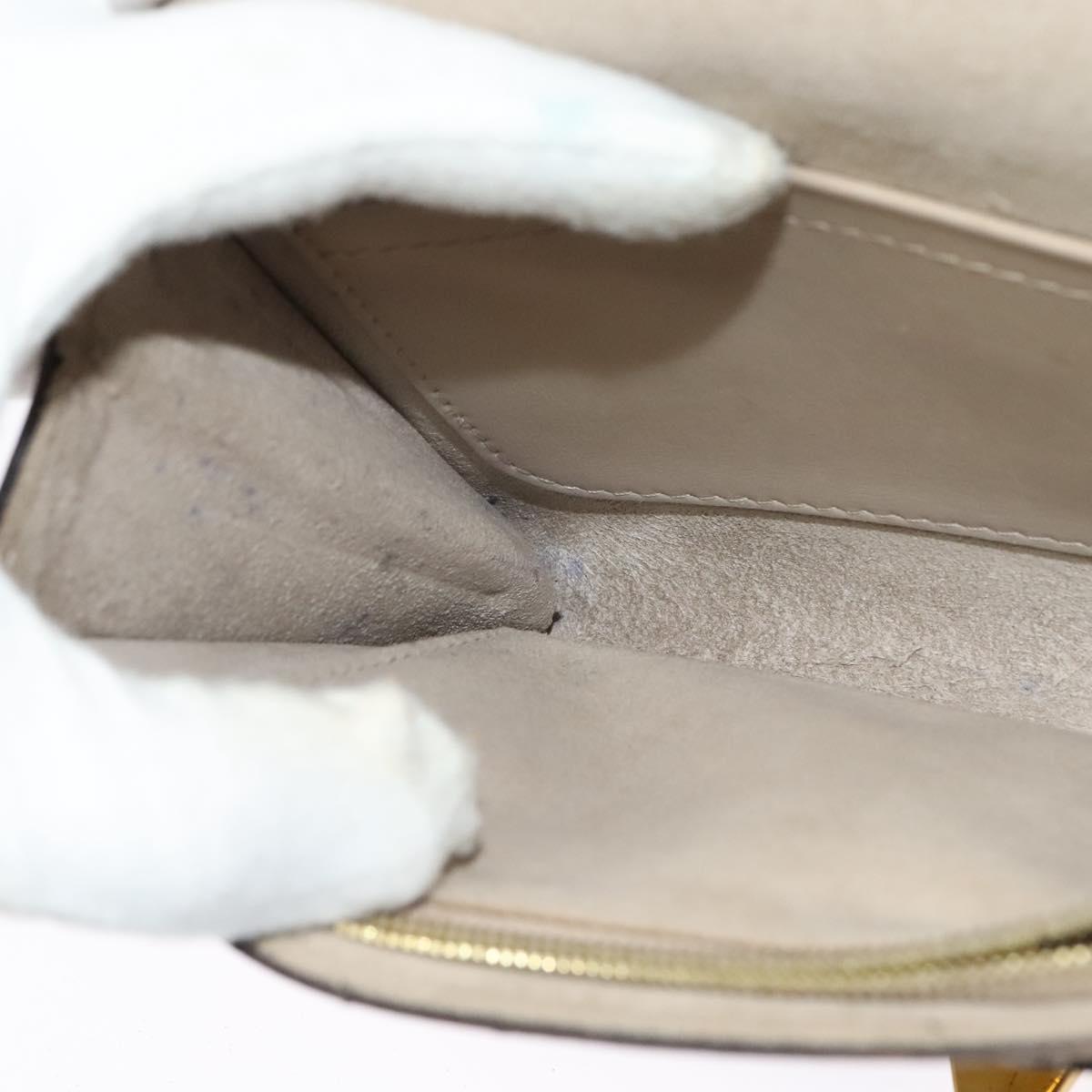 LOUIS VUITTON Pochette Louise GM Shoulder Bag Leather Beige M51632 Auth bs24820