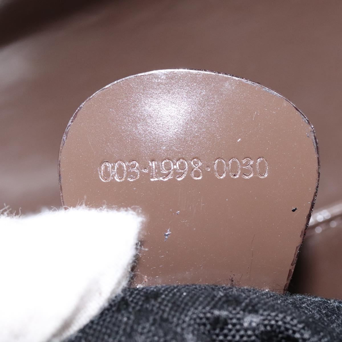 GUCCI Bamboo Backpack Nylon Brown Silver 003 1998 0030 Auth bs24832