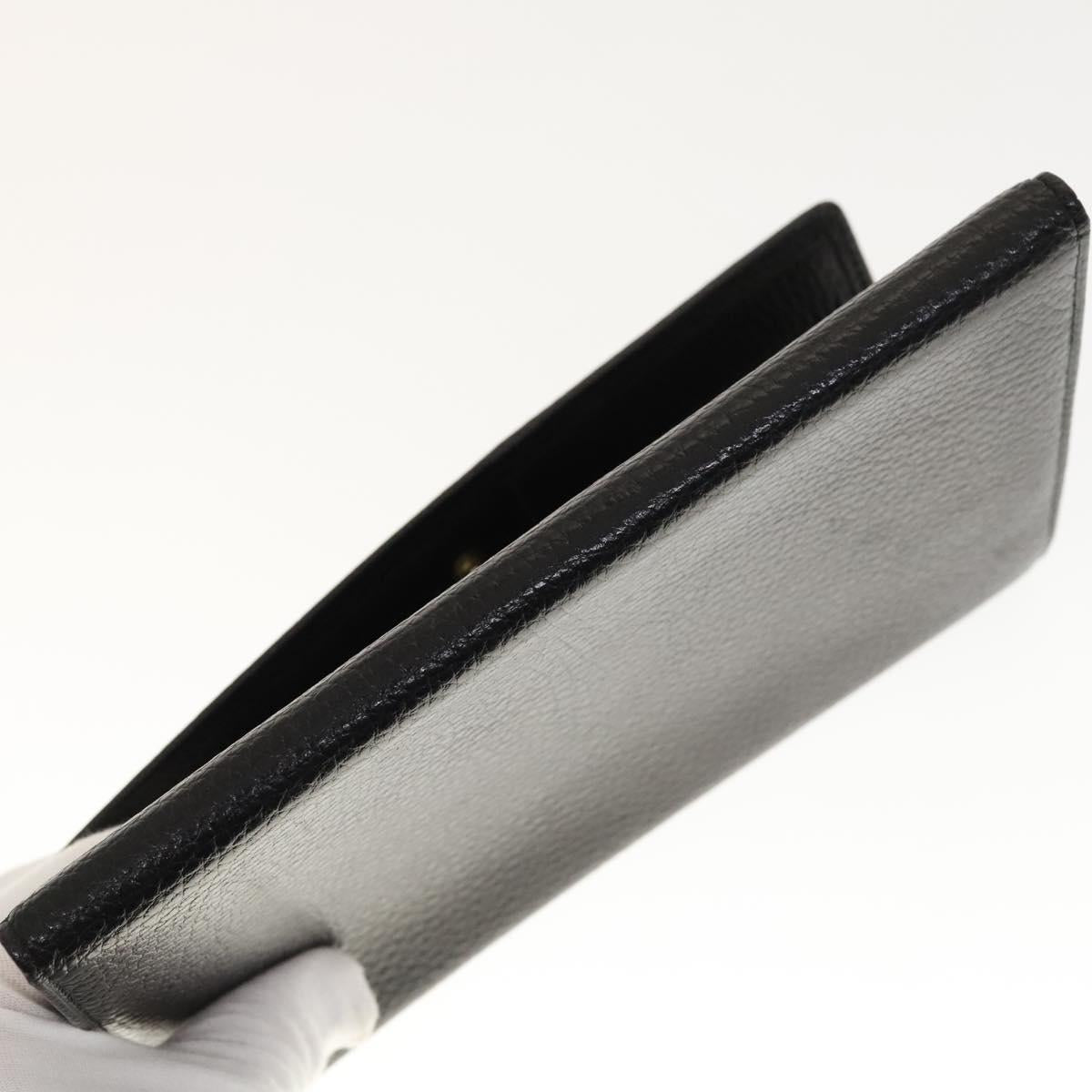 VERSACE Wallet Leather 2Set Black Brown Auth bs24841