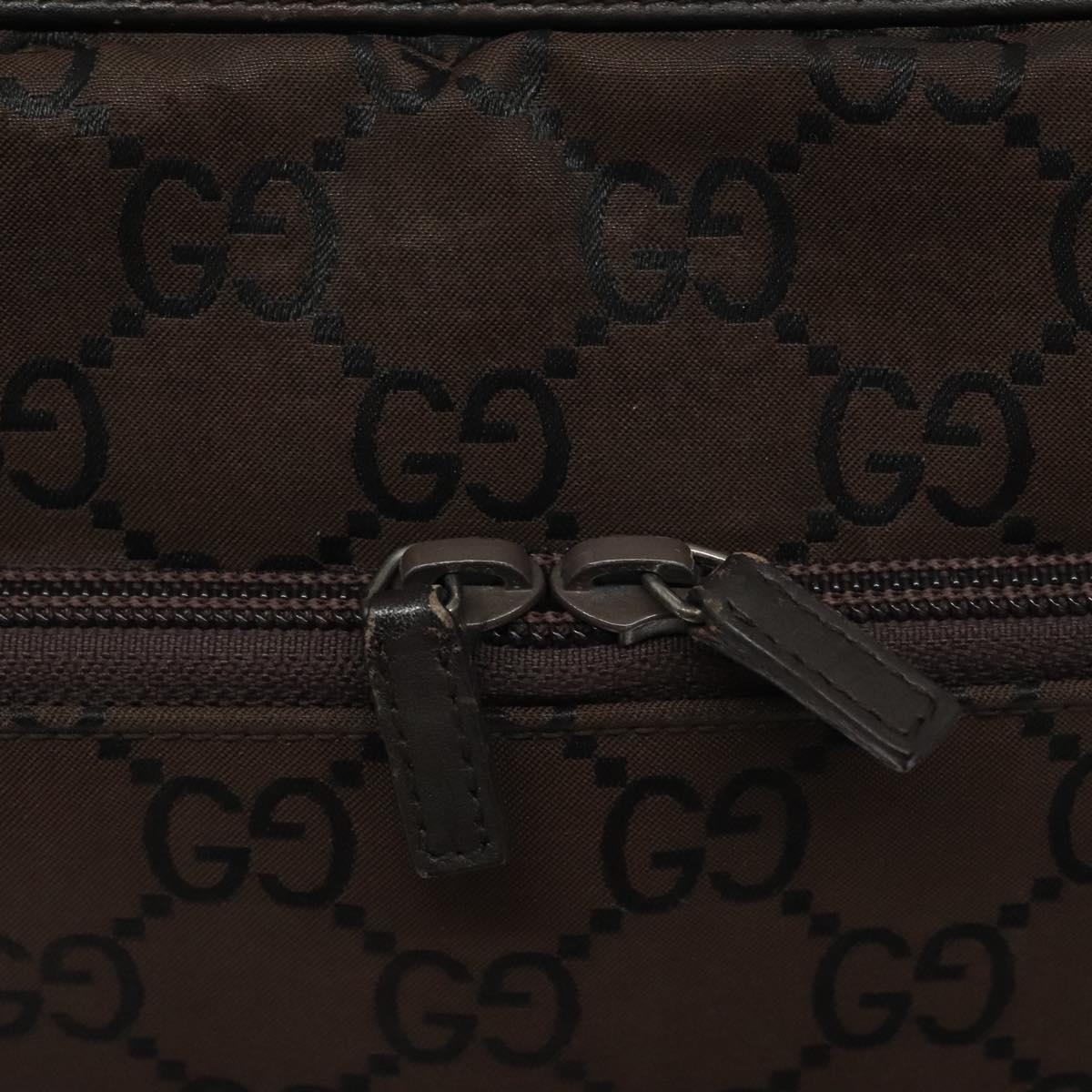 GUCCI GG Canvas Shoulder Bag Brown Silver 001 3294 Auth bs24855