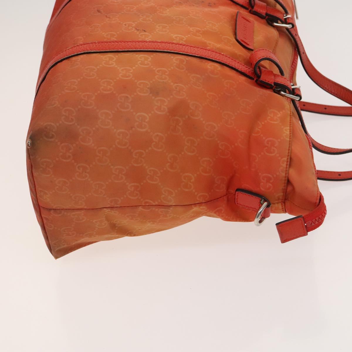 GUCCI GG Canvas Guccissima Shoulder Bag Nylon 2Set Orange Beige Auth bs24901