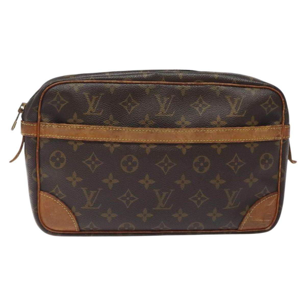LOUIS VUITTON Monogram Compiegne 28 Clutch Bag M51845 LV Auth bs24907
