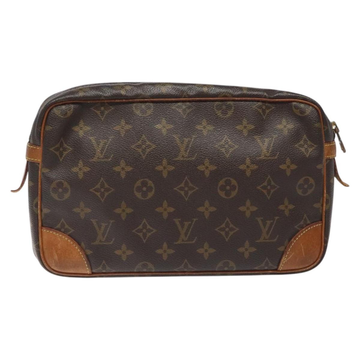 LOUIS VUITTON Monogram Compiegne 28 Clutch Bag M51845 LV Auth bs24907