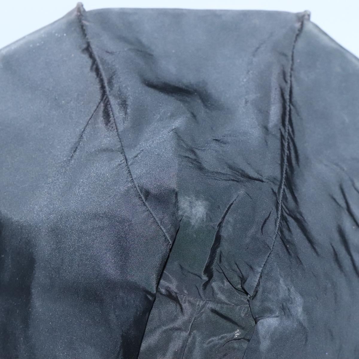 PRADA Hand Bag Nylon Black Silver Auth bs24909