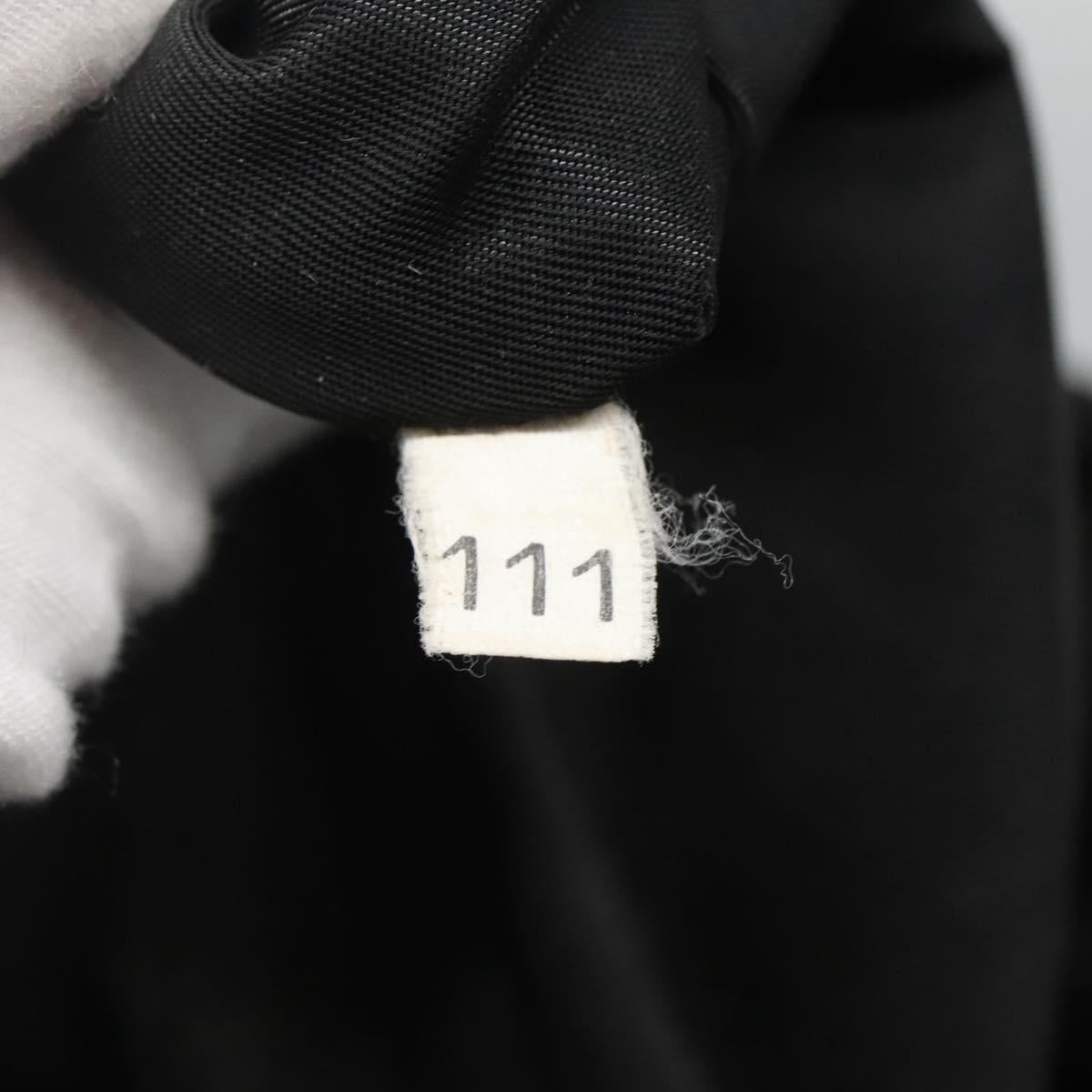 PRADA Hand Bag Nylon Black Silver Auth bs24909