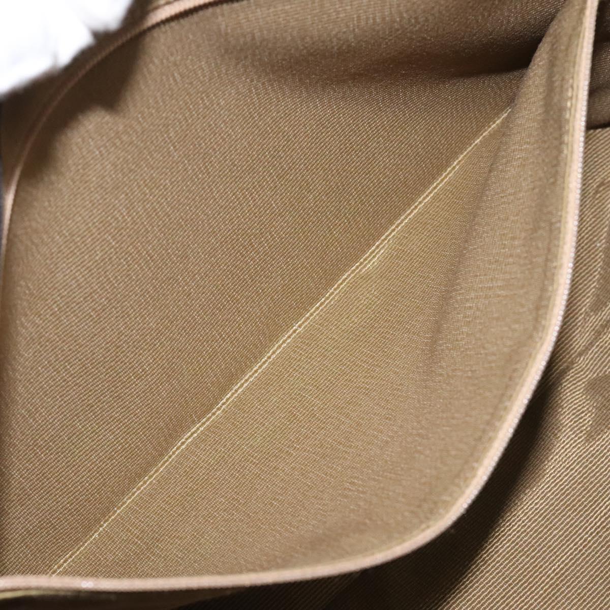 Salvatore Ferragamo Gancini Tote Bag Canvas Black Silver Auth bs24915