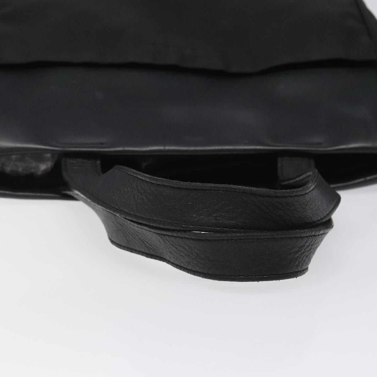 PRADA Tote Bag Nylon Black Silver Auth bs24925