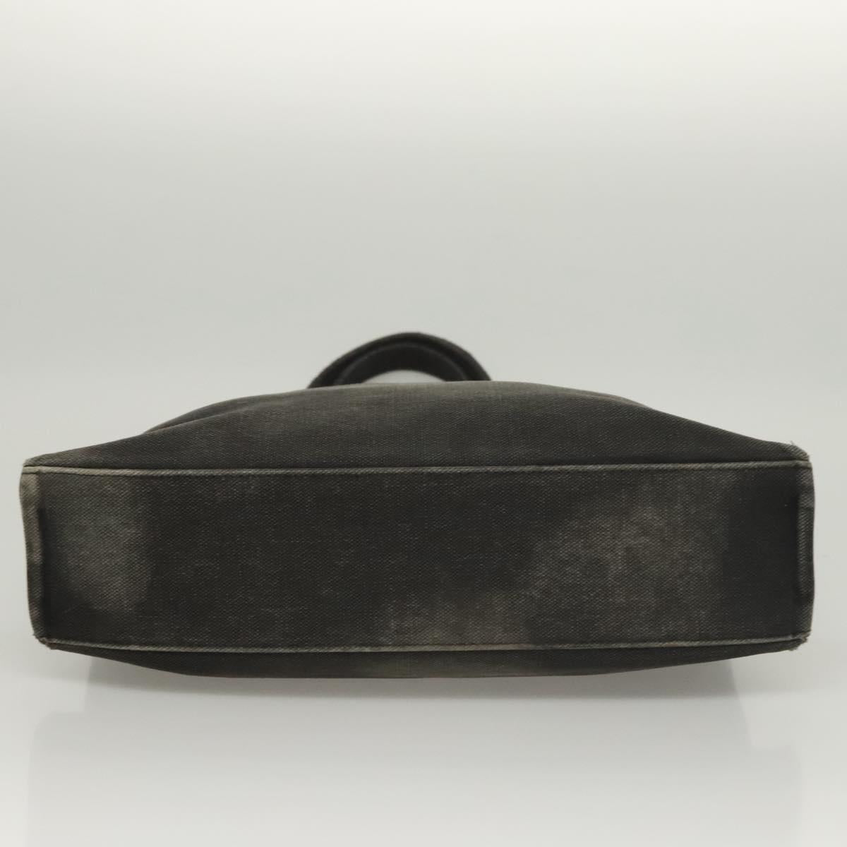 BURBERRY Nova Check Blue Label Hand Bag Canvas Nylon Black Beige Auth bs24936