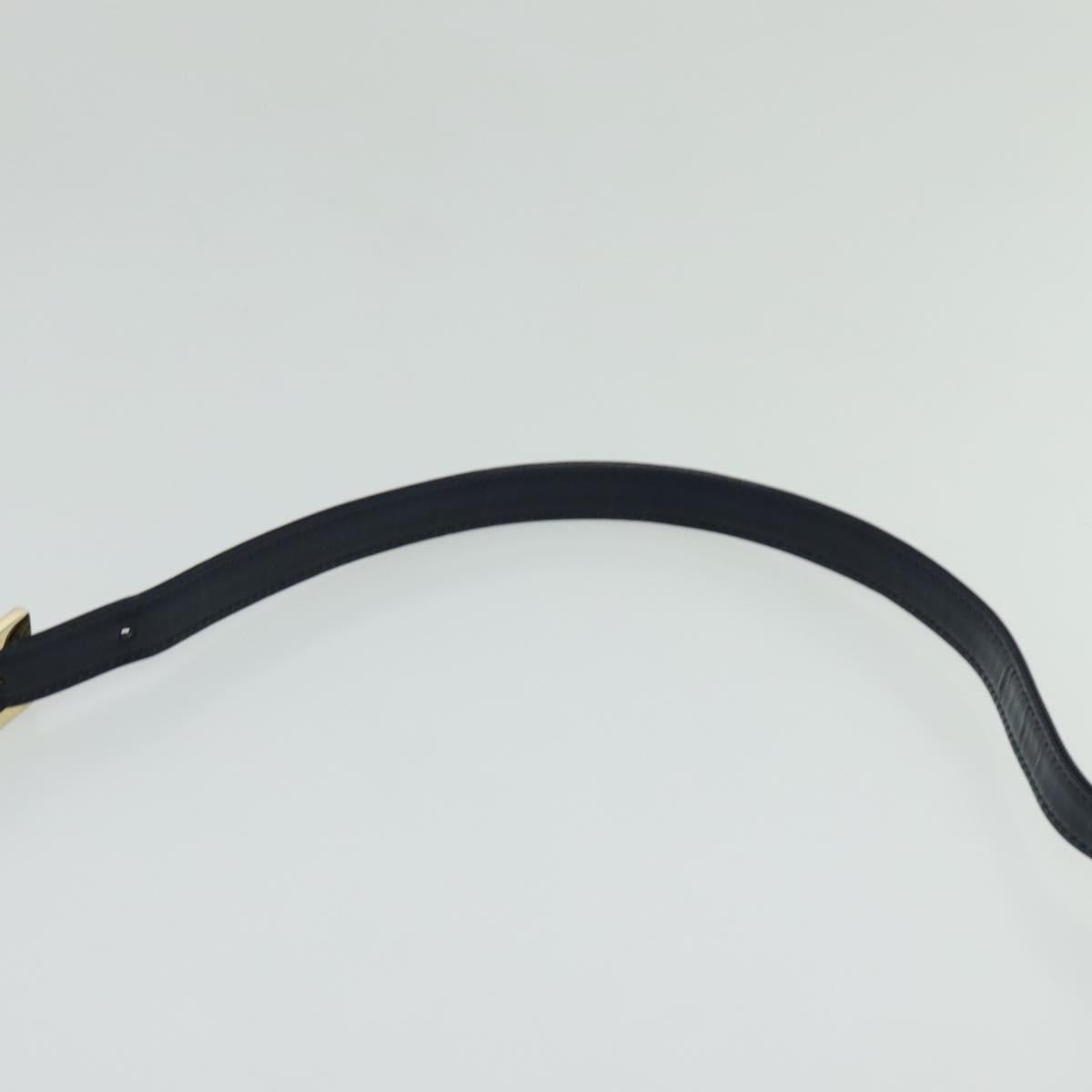 SAINT LAURENT Shoulder Bag Leather Blue Gold Auth bs24959