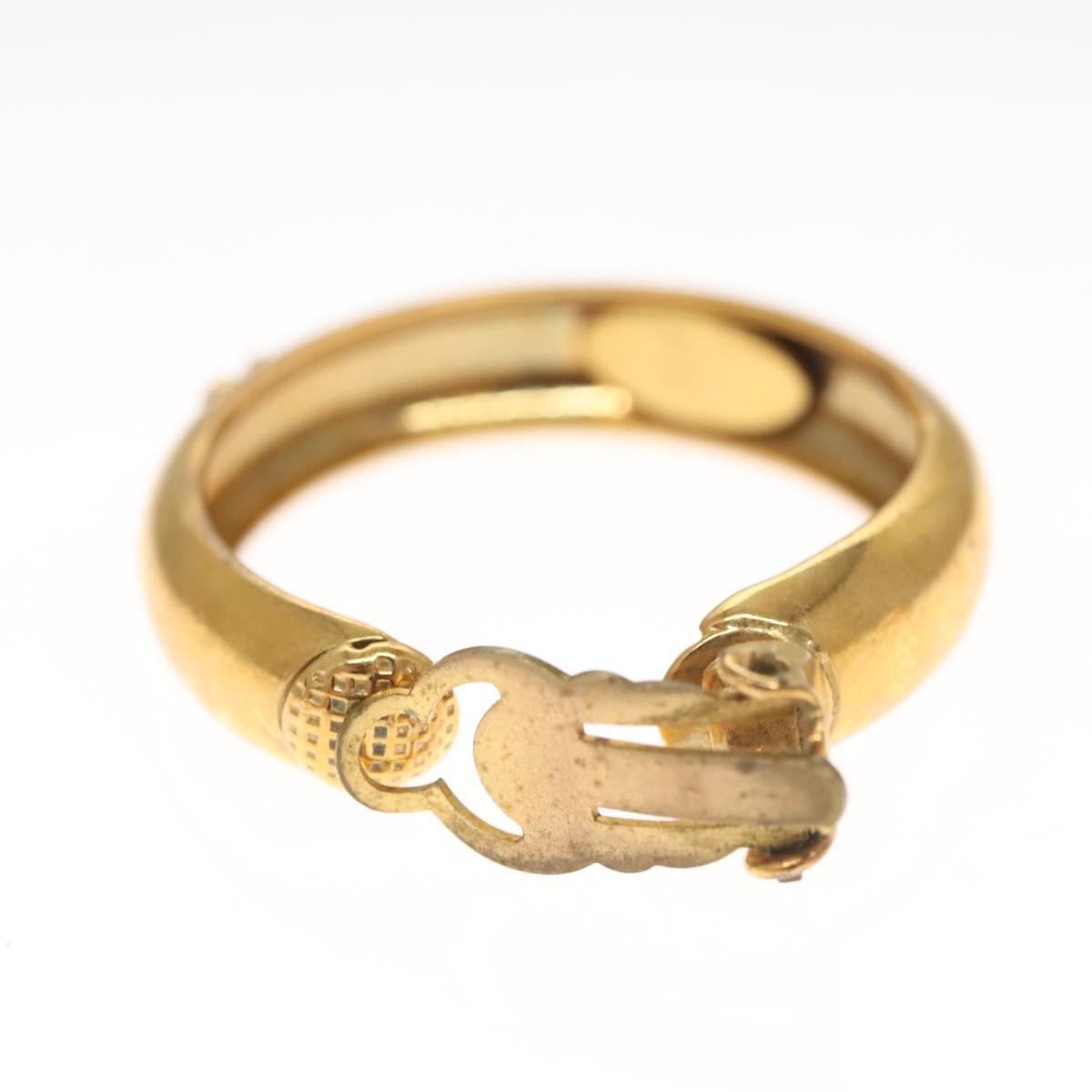 CHANEL Earring metal Gold CC Auth bs24970