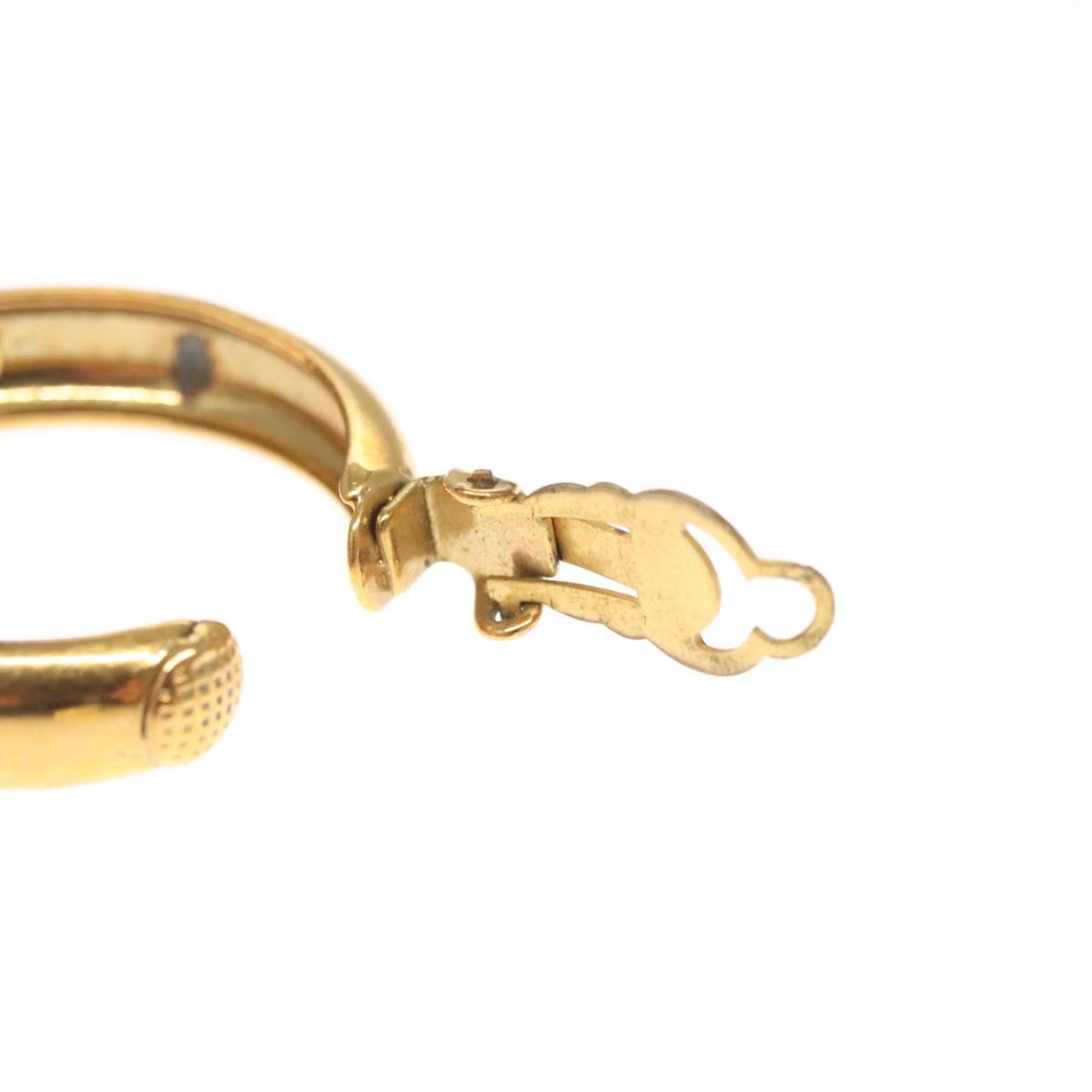 CHANEL Earring metal Gold CC Auth bs24970