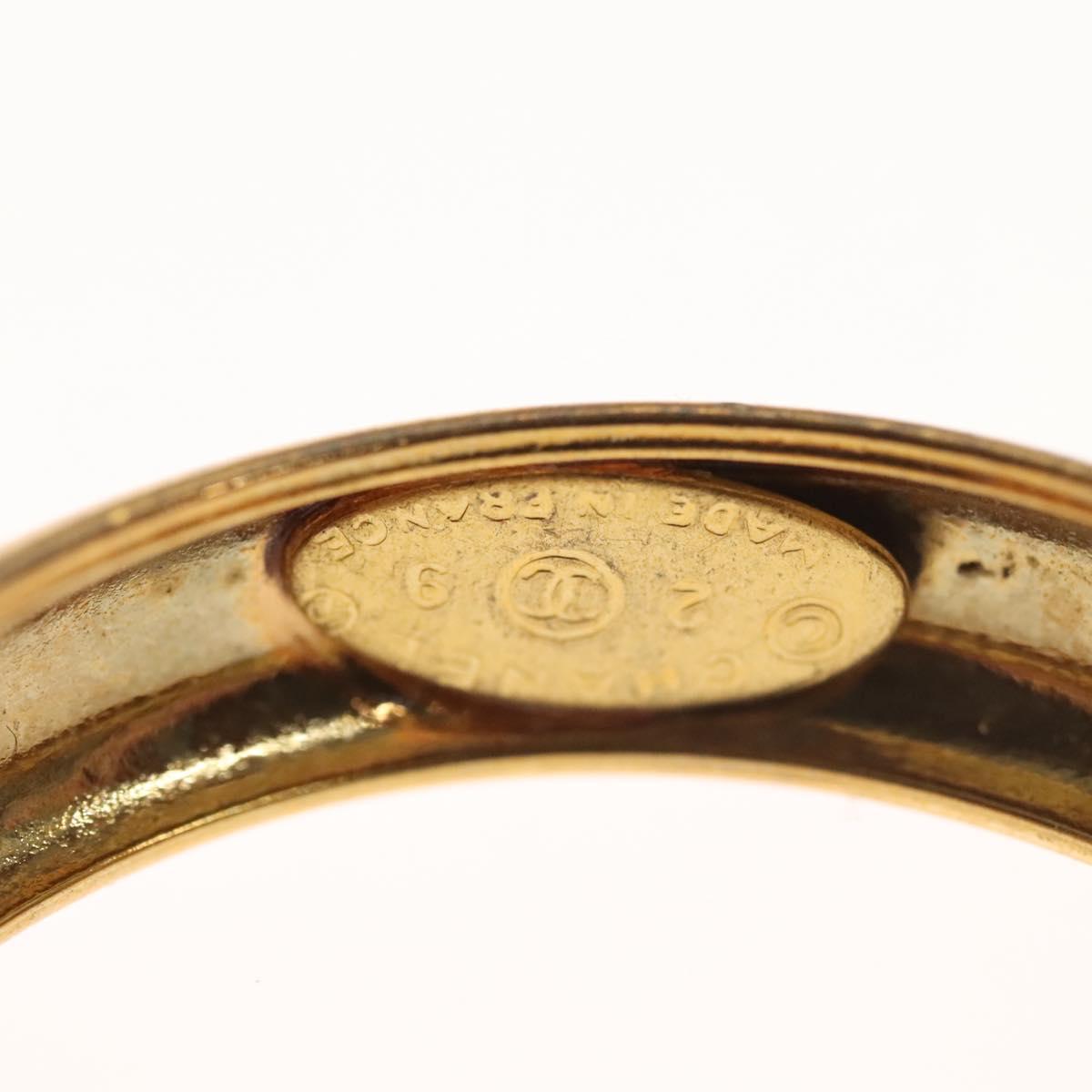 CHANEL Earring metal Gold CC Auth bs24970