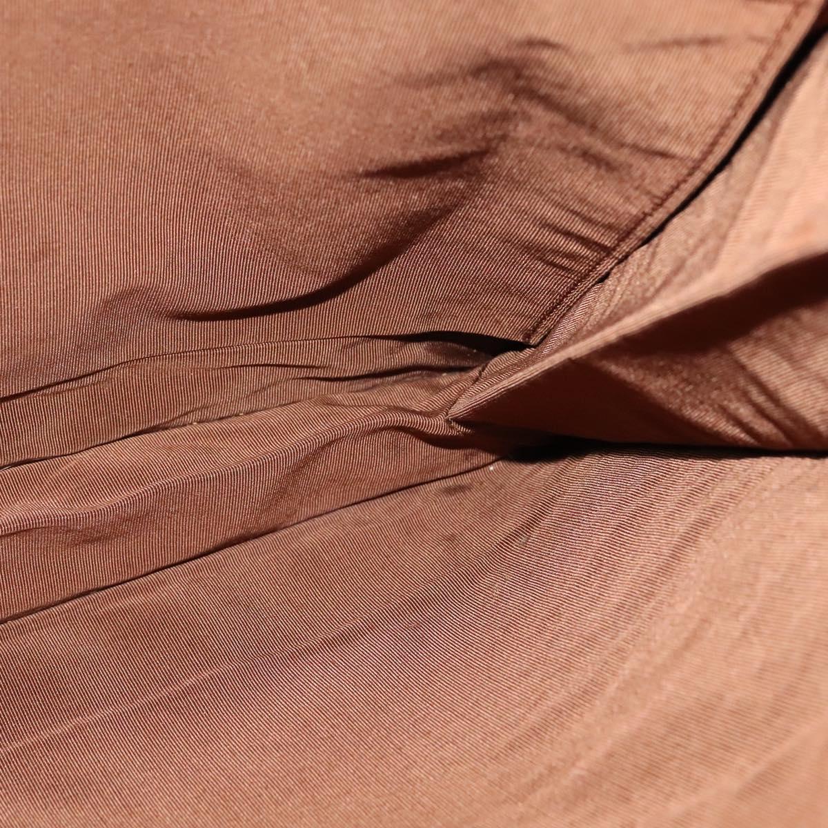 CHANEL Shoulder Bag Leather Brown Gold CC Auth bs24975