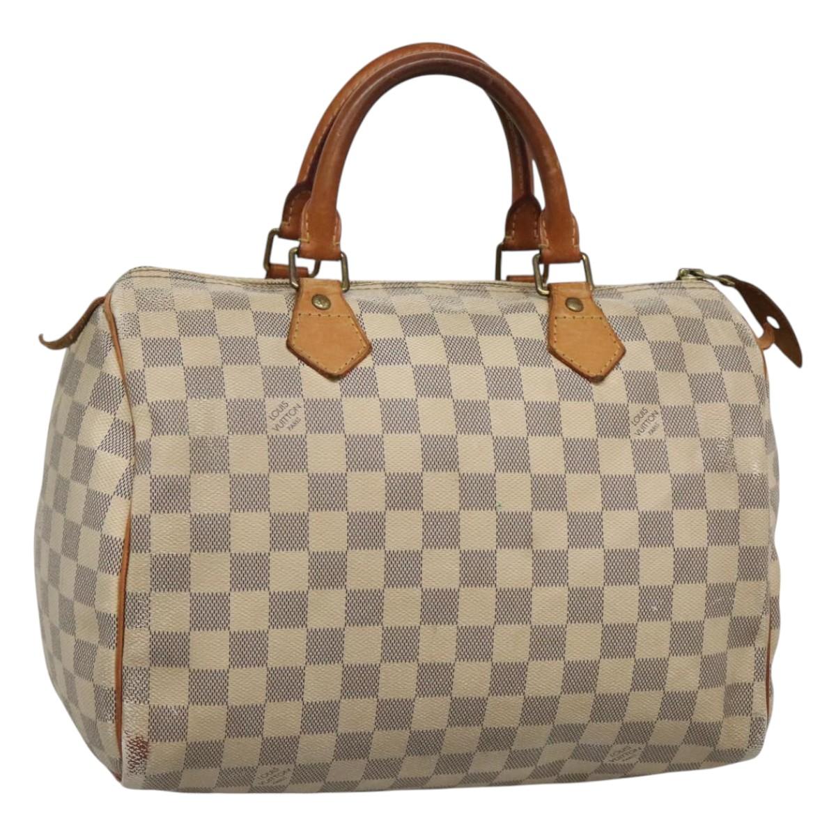 LOUIS VUITTON Damier Azur Speedy 30 Hand Bag N41533 LV Auth bs24986