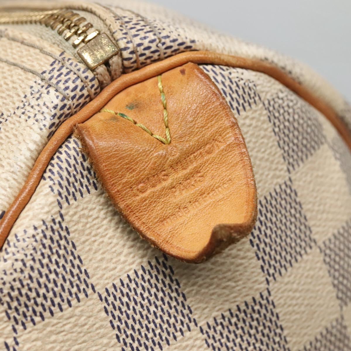 LOUIS VUITTON Damier Azur Speedy 30 Hand Bag N41533 LV Auth bs24986