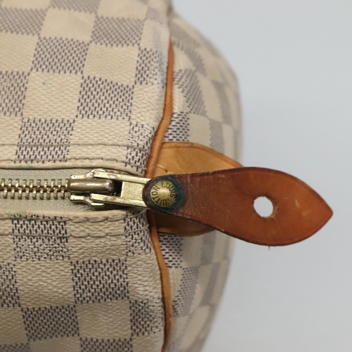 LOUIS VUITTON Damier Azur Speedy 30 Hand Bag N41533 LV Auth bs24986