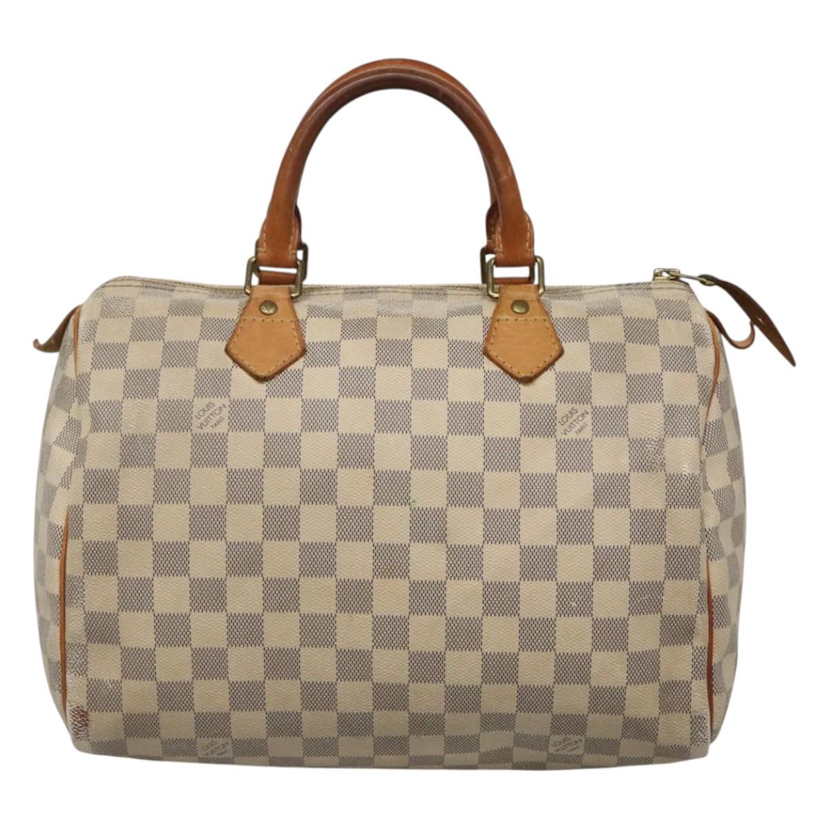 LOUIS VUITTON Damier Azur Speedy 30 Hand Bag N41533 LV Auth bs24986