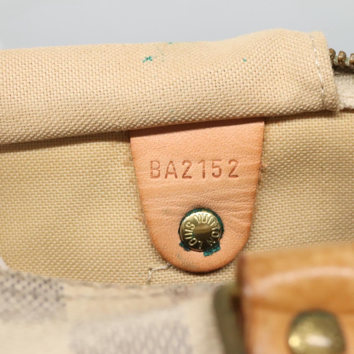 LOUIS VUITTON Damier Azur Speedy 30 Hand Bag N41533 LV Auth bs24986