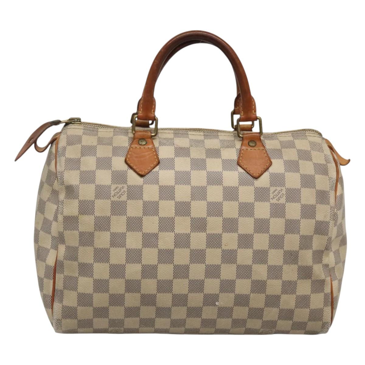 LOUIS VUITTON Damier Azur Speedy 30 Hand Bag N41533 LV Auth bs24986