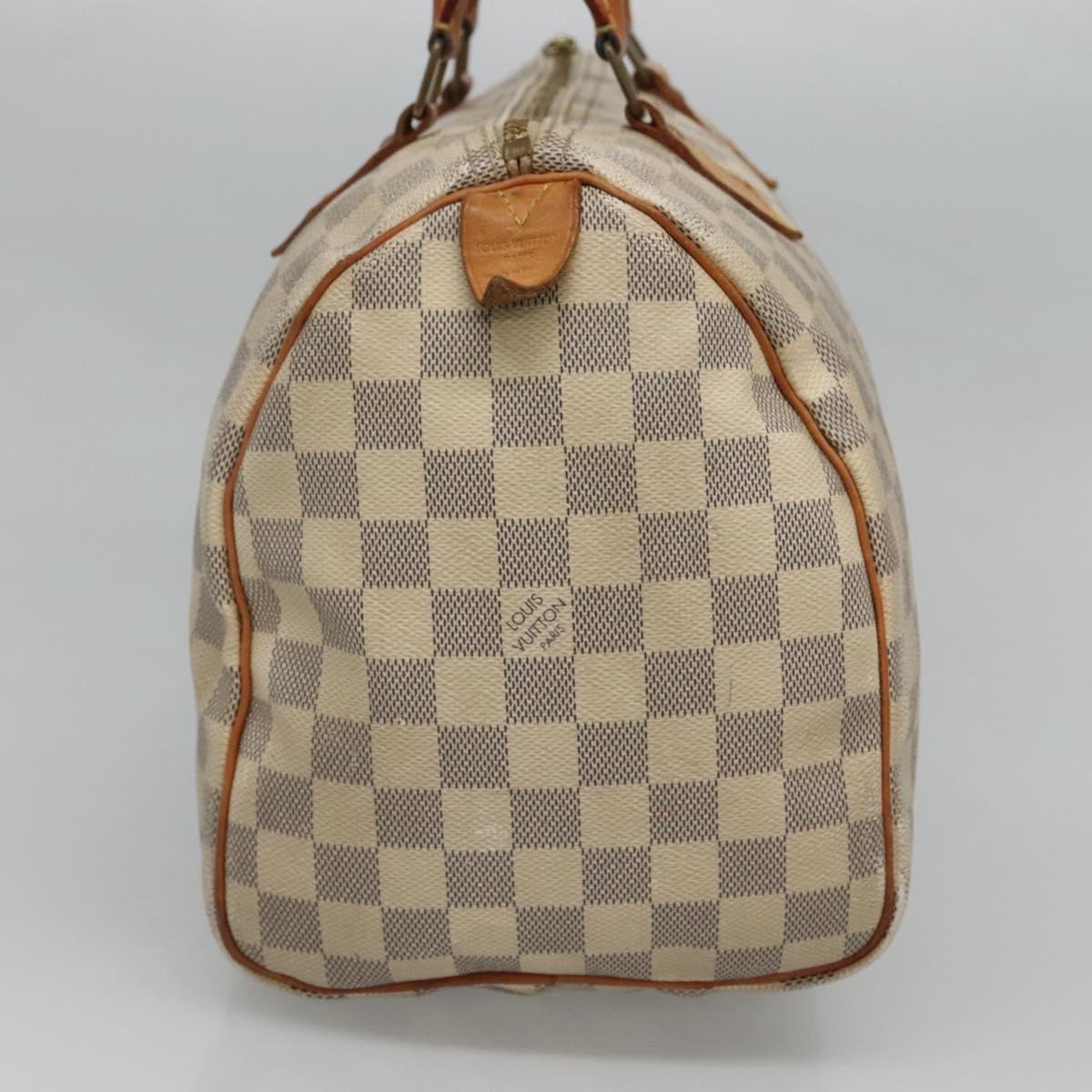 LOUIS VUITTON Damier Azur Speedy 30 Hand Bag N41533 LV Auth bs24986