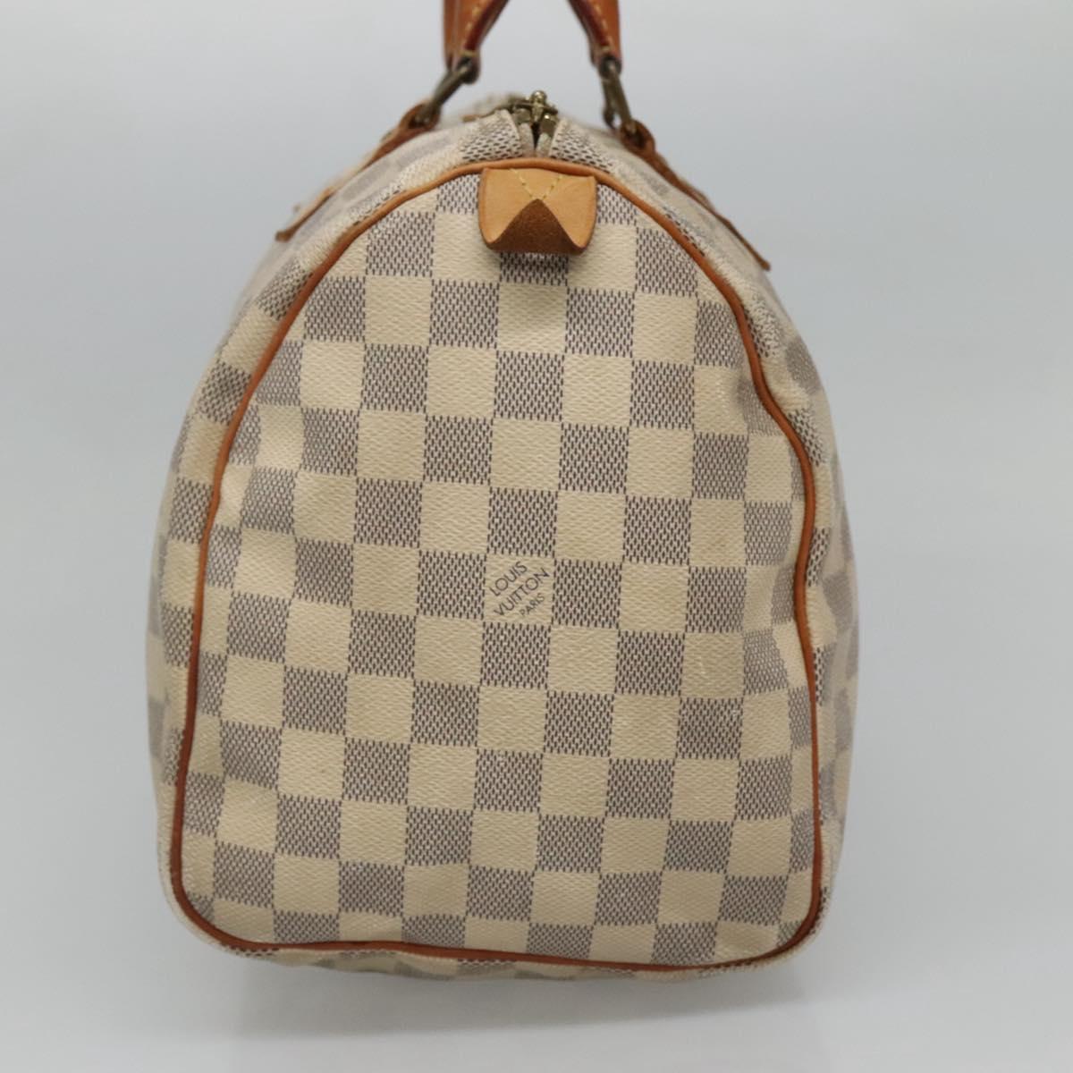 LOUIS VUITTON Damier Azur Speedy 30 Hand Bag N41533 LV Auth bs24986