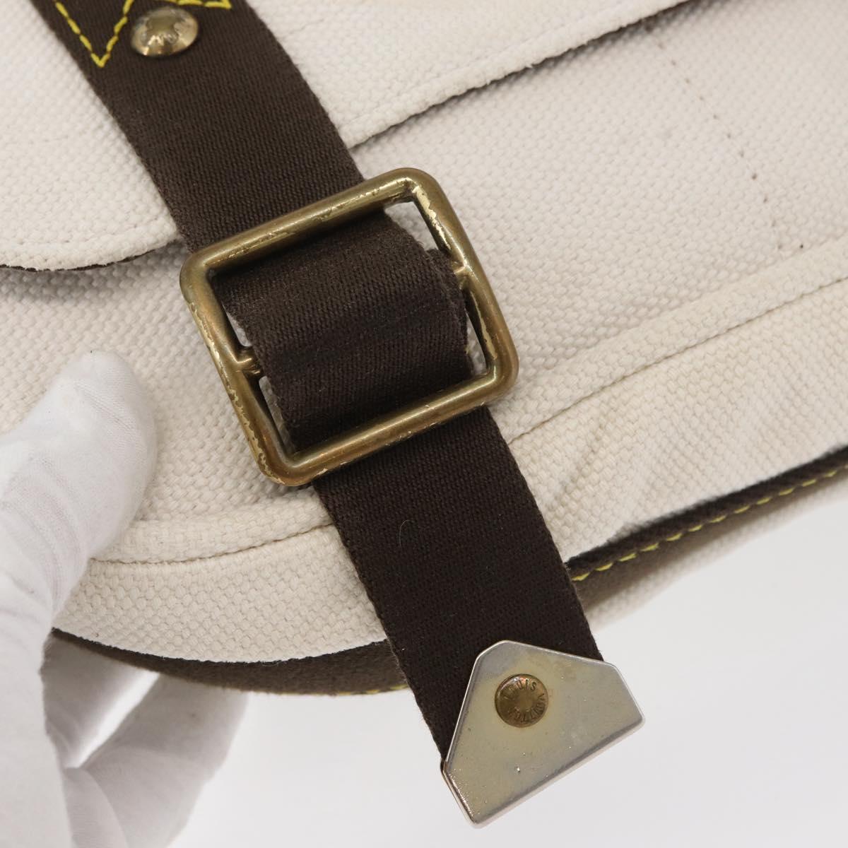 LOUIS VUITTON Antigua Buzzus PM Shoulder Bag Beige Brown M40042 LV Auth bs24988