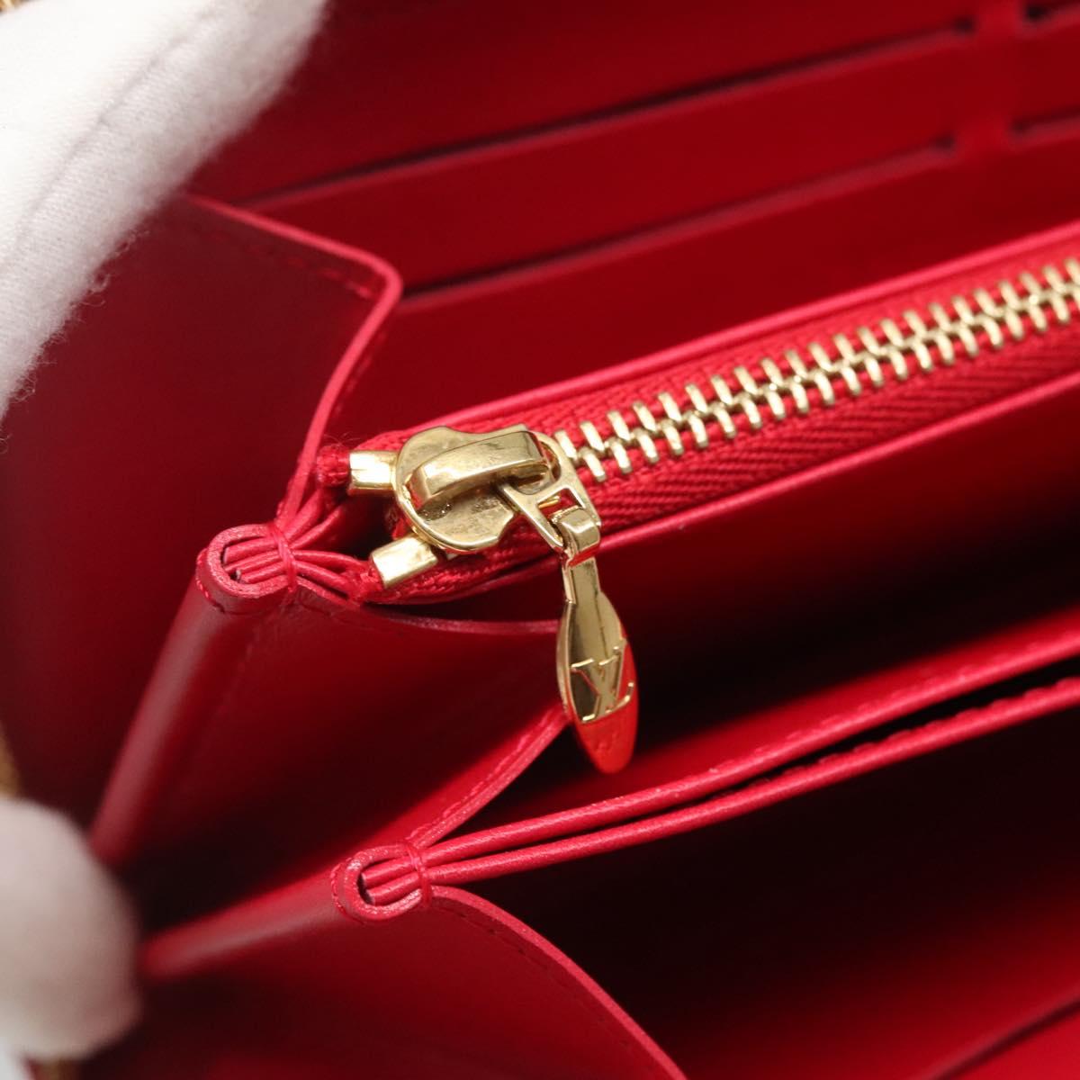 LOUIS VUITTON Monogram Vernis Yayoi Kusama Wallet Rouge M91572 LV Auth bs24989