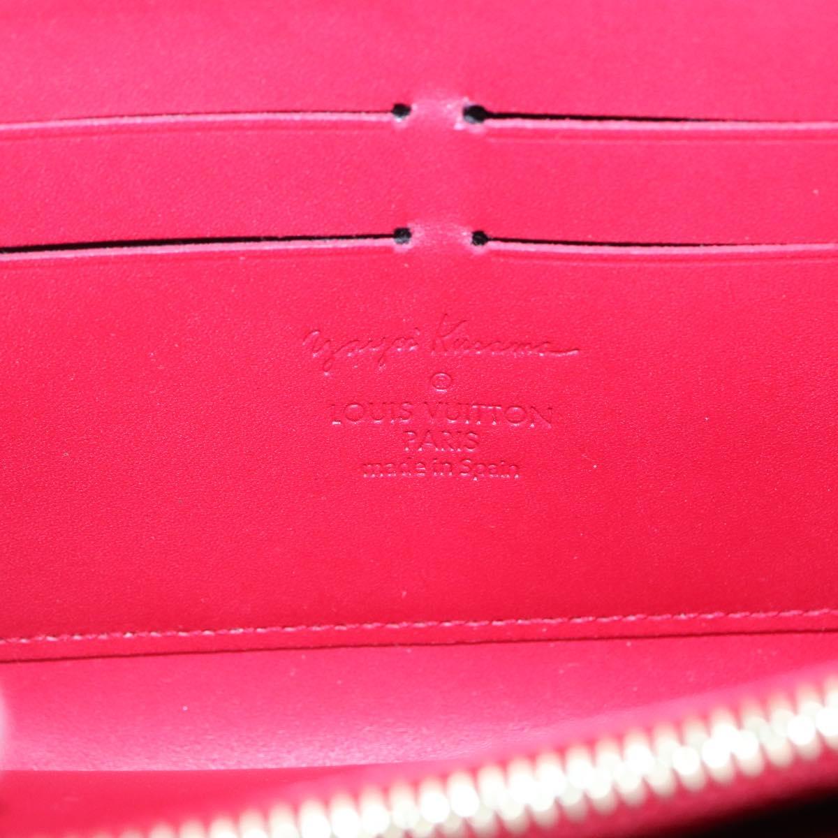 LOUIS VUITTON Monogram Vernis Yayoi Kusama Wallet Rouge M91572 LV Auth bs24989