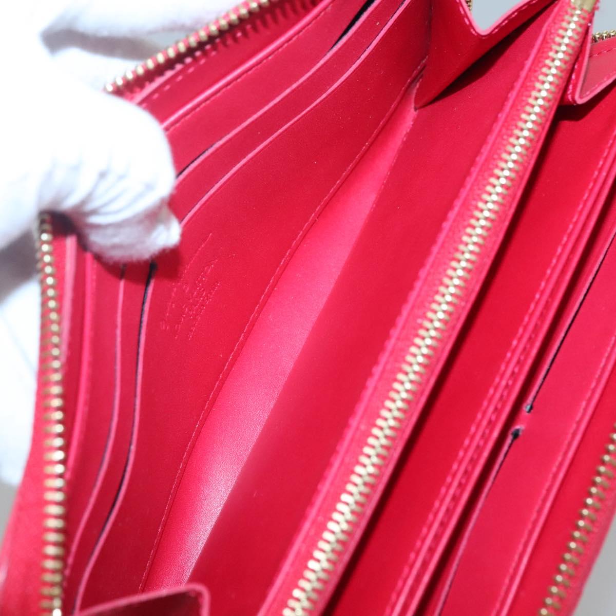 LOUIS VUITTON Monogram Vernis Yayoi Kusama Wallet Rouge M91572 LV Auth bs24989