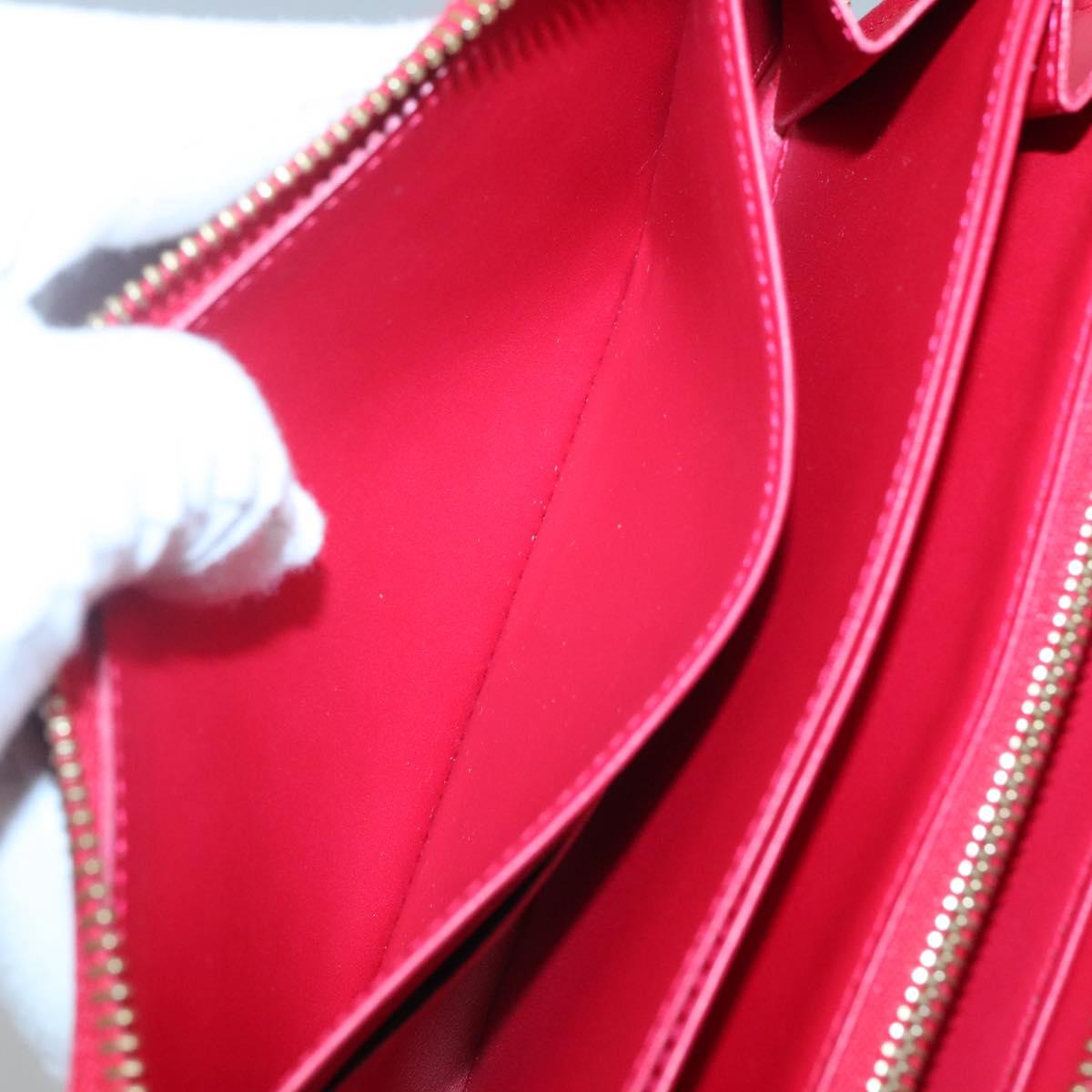 LOUIS VUITTON Monogram Vernis Yayoi Kusama Wallet Rouge M91572 LV Auth bs24989