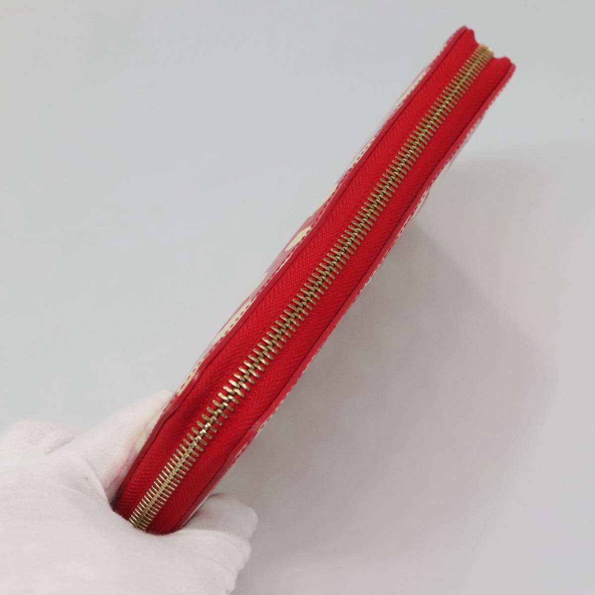 LOUIS VUITTON Monogram Vernis Yayoi Kusama Wallet Rouge M91572 LV Auth bs24989