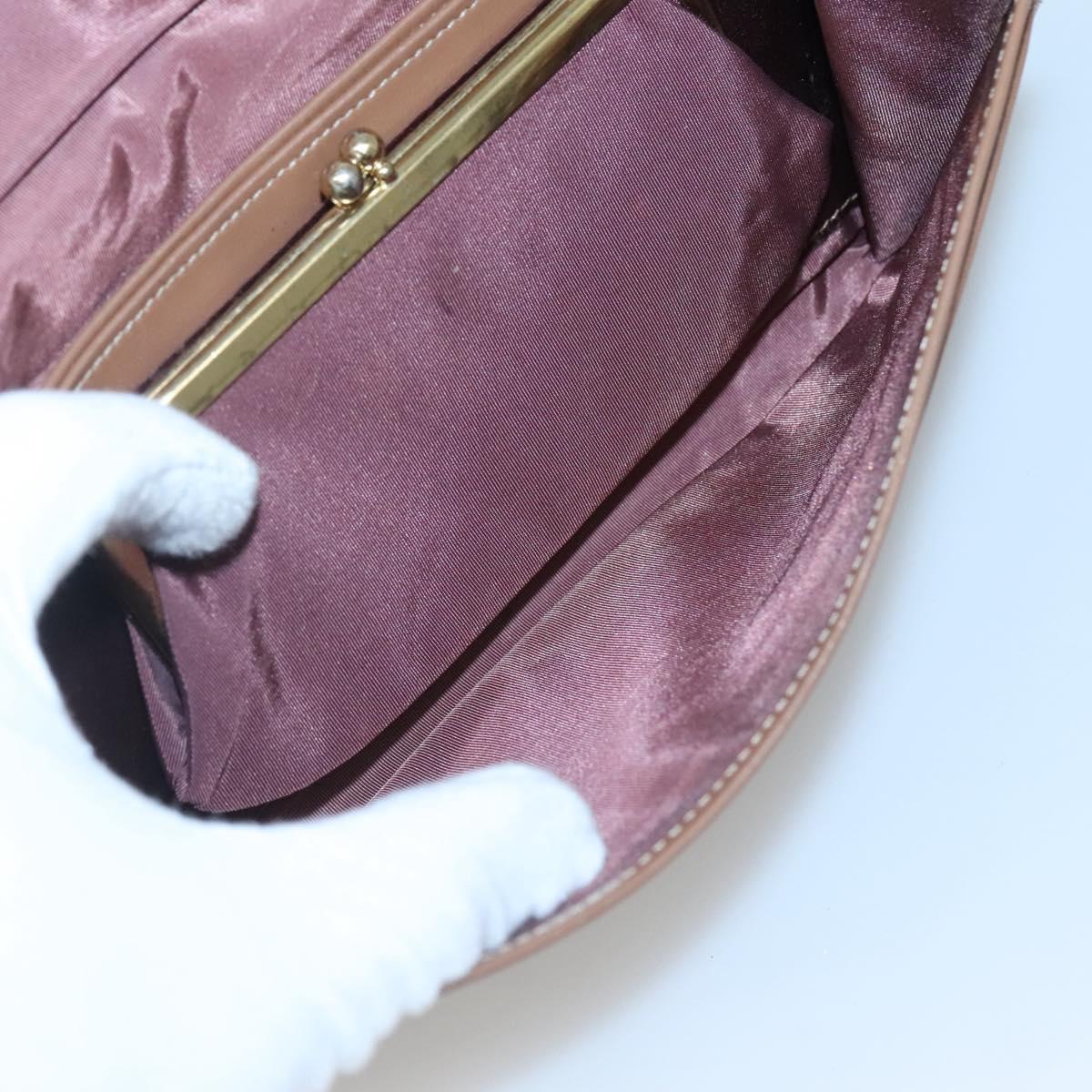 Christian Dior Honeycomb Canvas Wallet Beige Auth bs25042