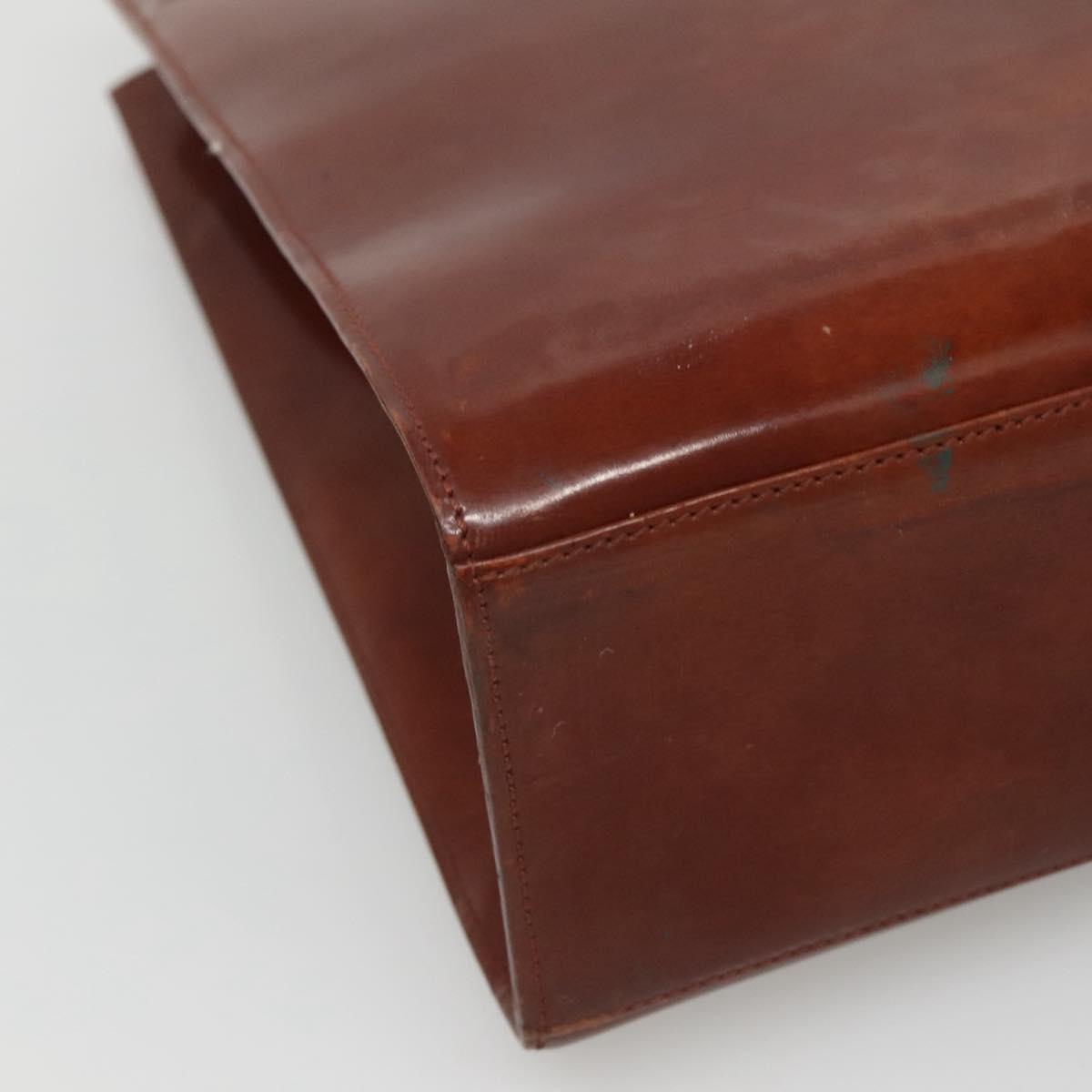 CARTIER Tote Bag Leather Brown Auth bs25048