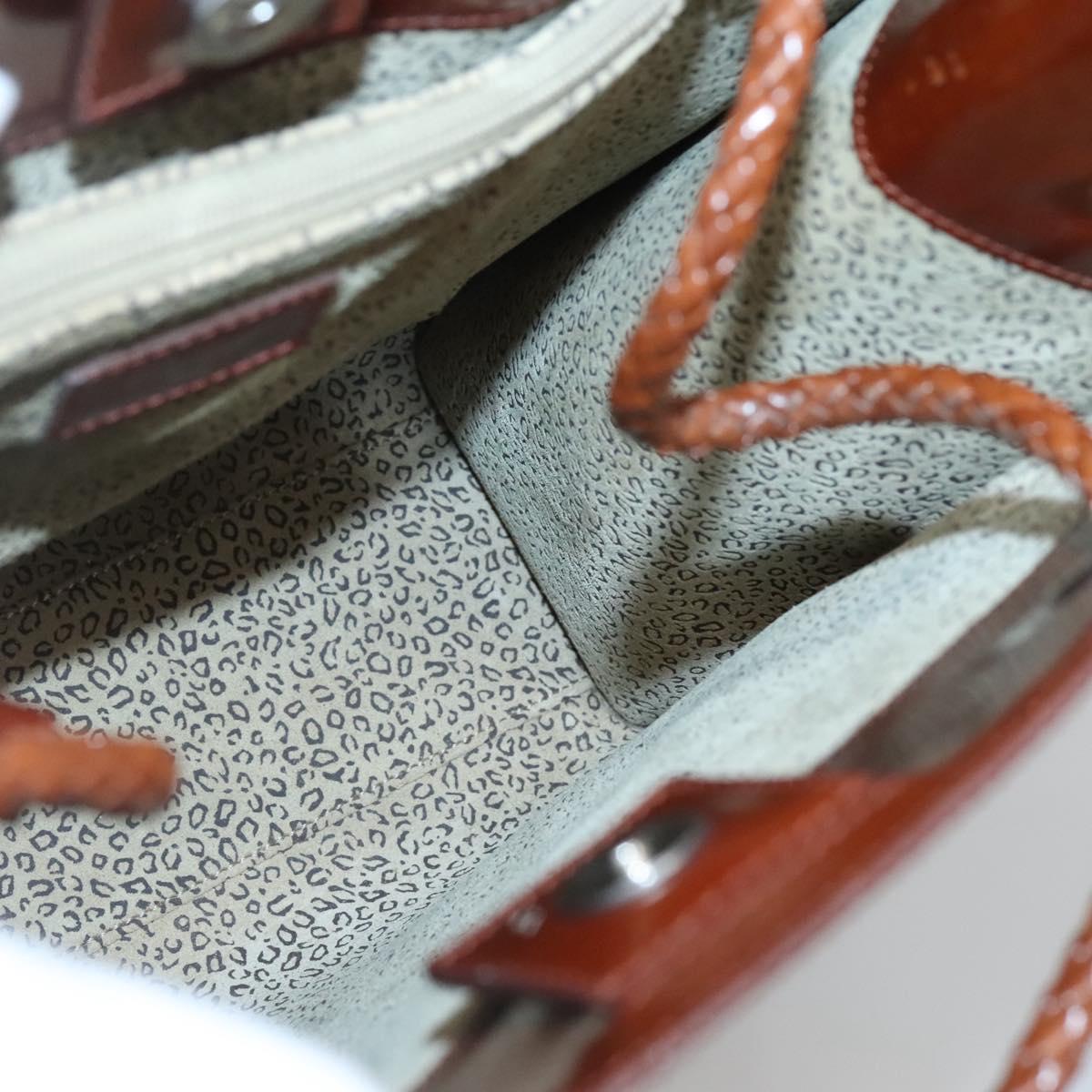 CARTIER Tote Bag Leather Brown Auth bs25048