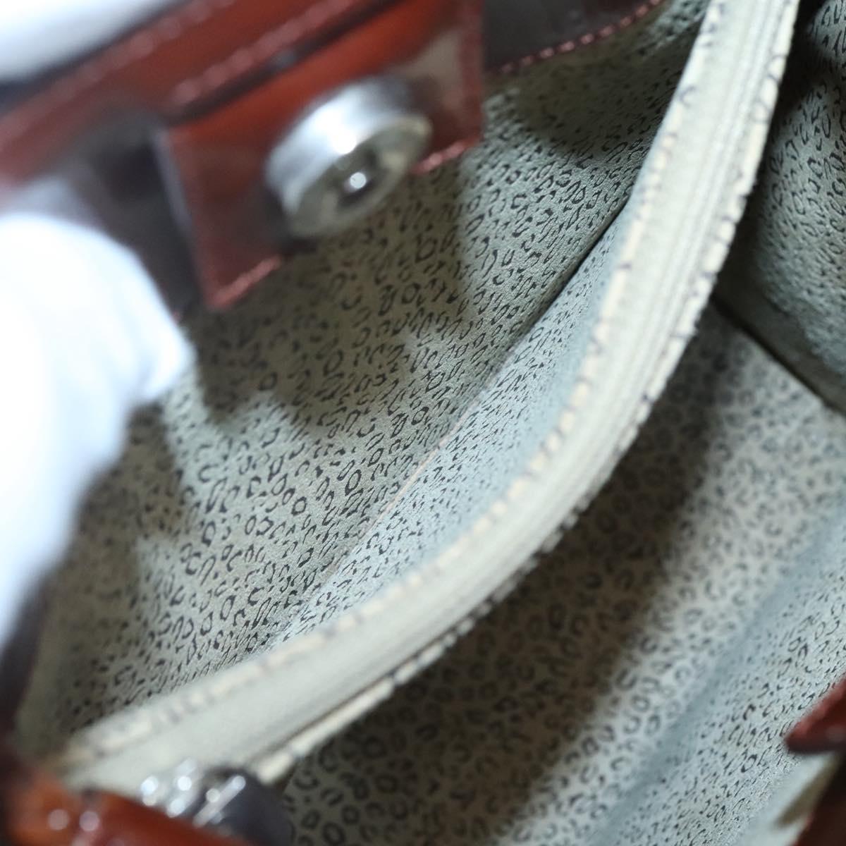 CARTIER Tote Bag Leather Brown Auth bs25048