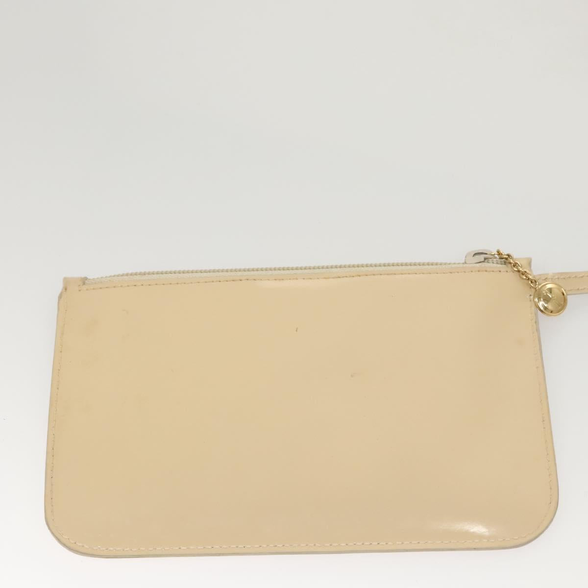 GUCCI Hand Bag Enamel Beige 000 2058 0558 0 Auth bs25058