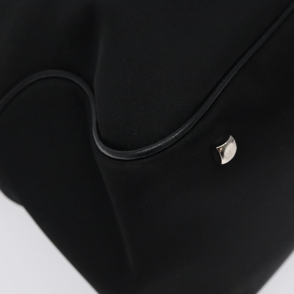 Salvatore Ferragamo Vala Shoulder Bag Nylon Black Silver Auth bs25066