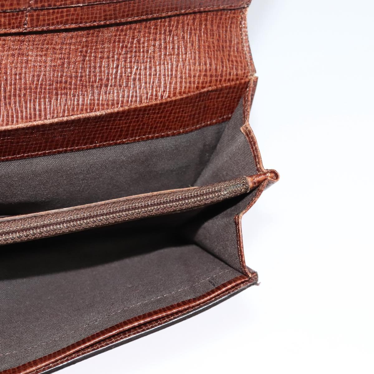 FENDI Zucca Canvas Zucchino Canvas Wallet 2Set Black Brown Navy Auth bs25082