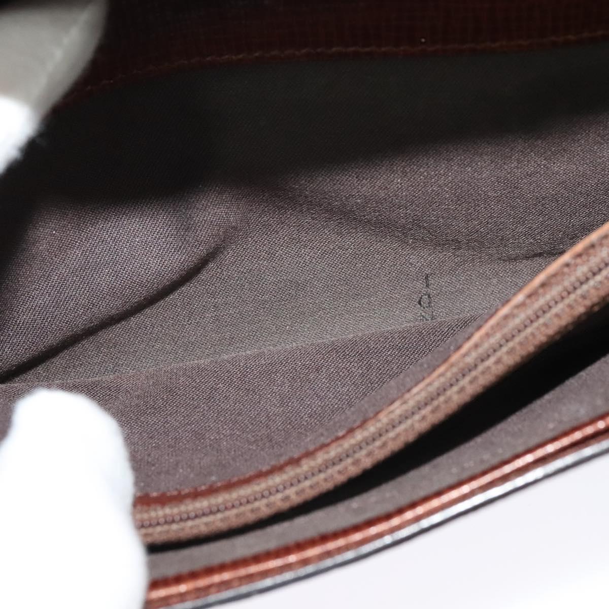 FENDI Zucca Canvas Zucchino Canvas Wallet 2Set Black Brown Navy Auth bs25082